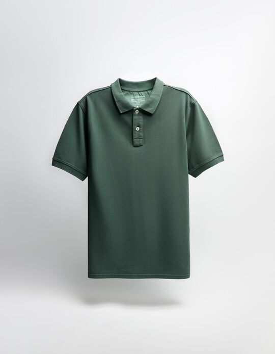 Comprar Online Polo Piquet Manga Curta, Homem, Verde Escuro