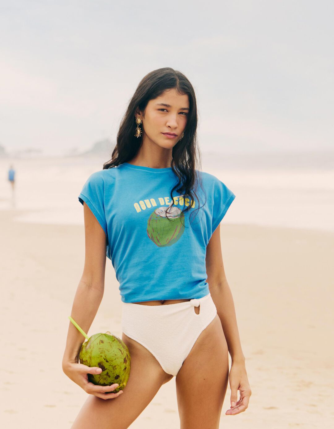 T-shirt Estampada, Mulher, Azul