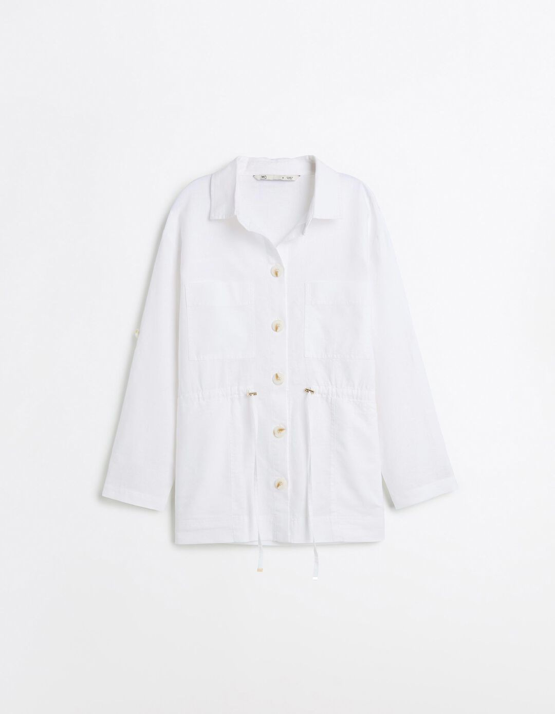 Sobrecamisa com Linho, Mulher, Branco