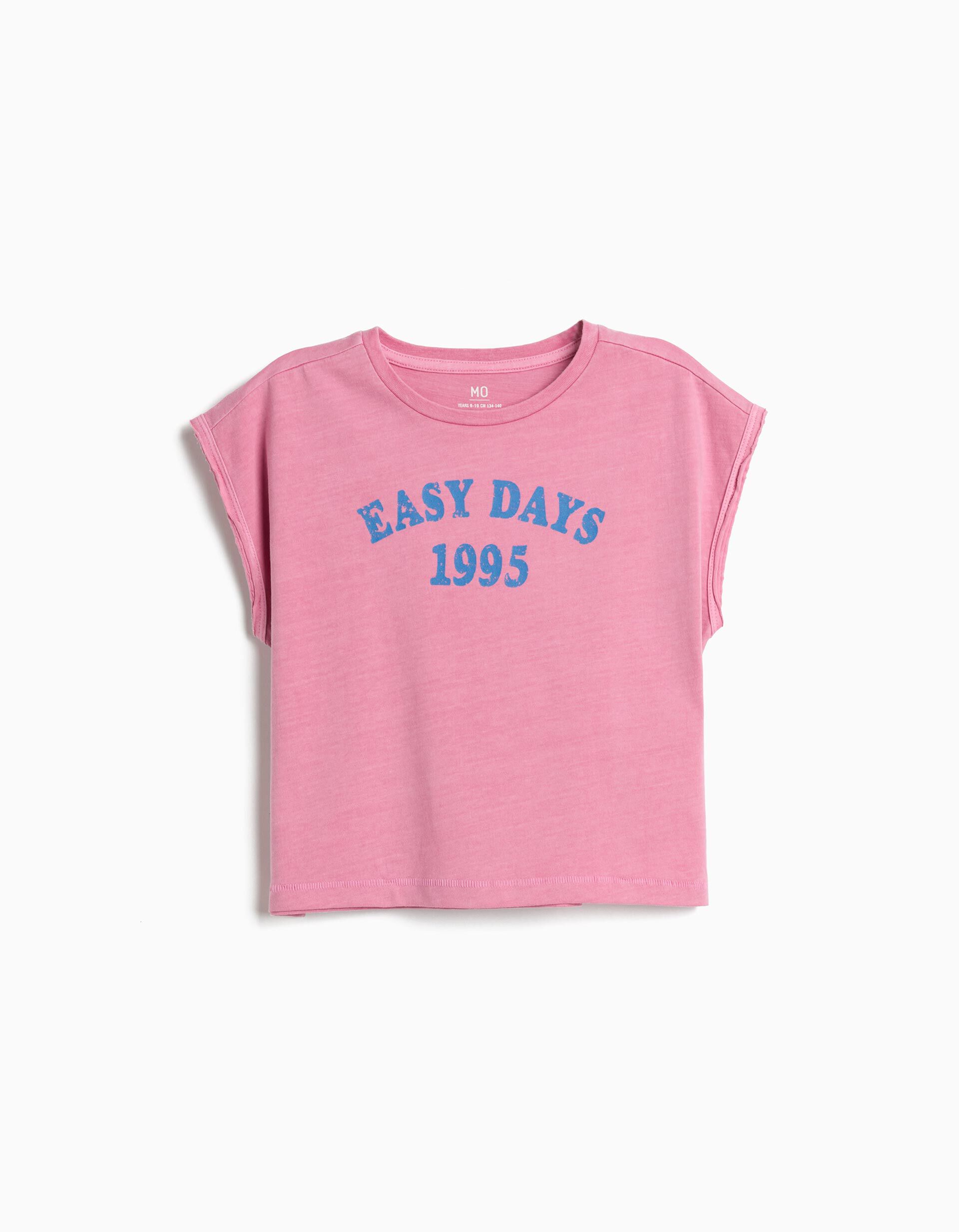 Comprar Online T-shirt Estampada, Menina, Rosa