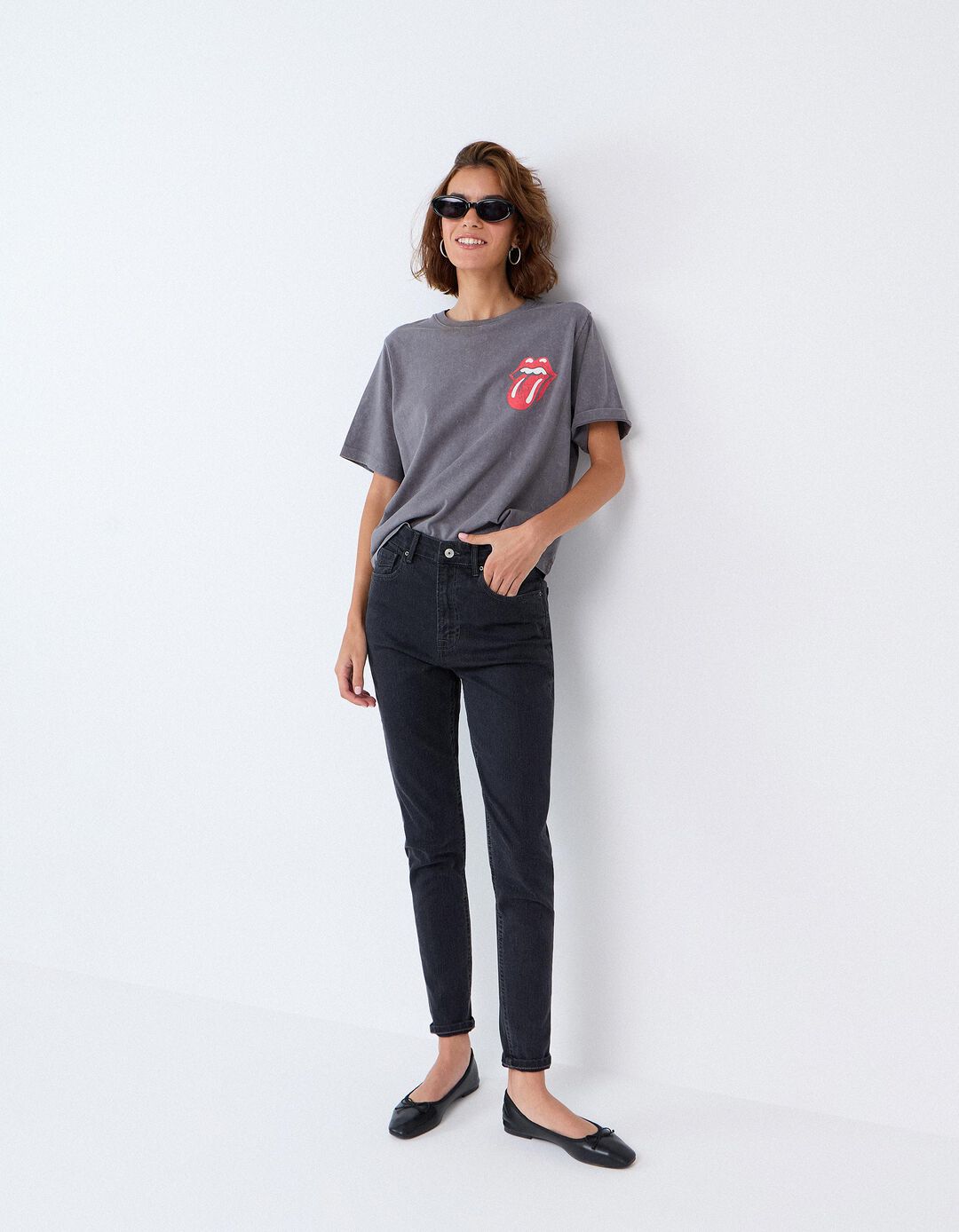 Cal&ccedil;as Skinny Fit, Mulher, Cinzento Escuro
