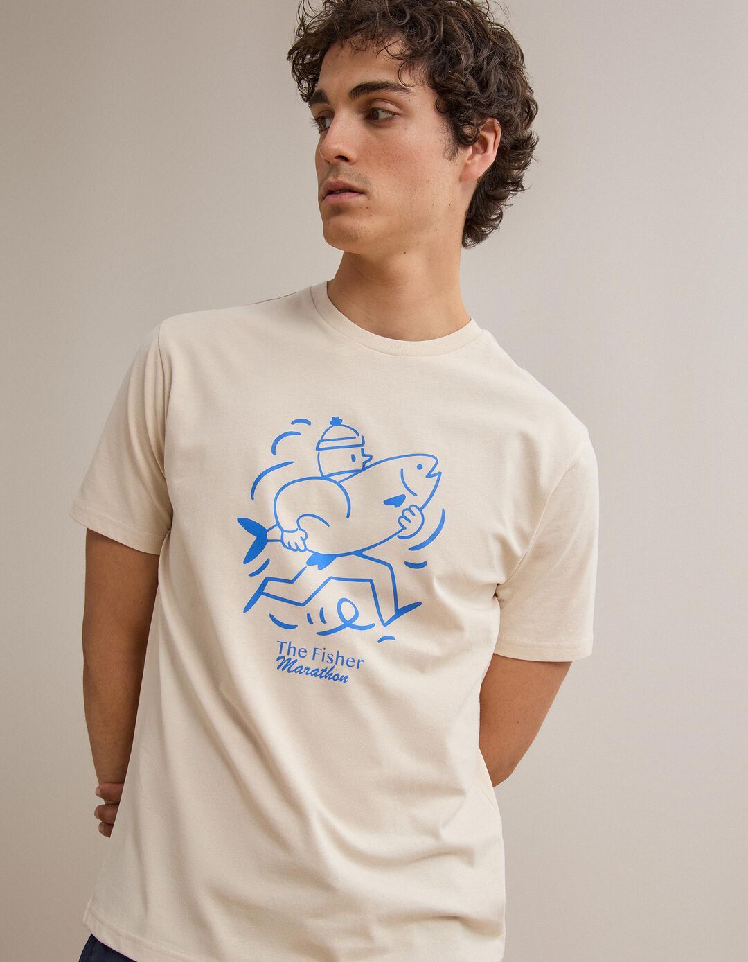 T-shirt Jersey, Homem, Cinzento Claro