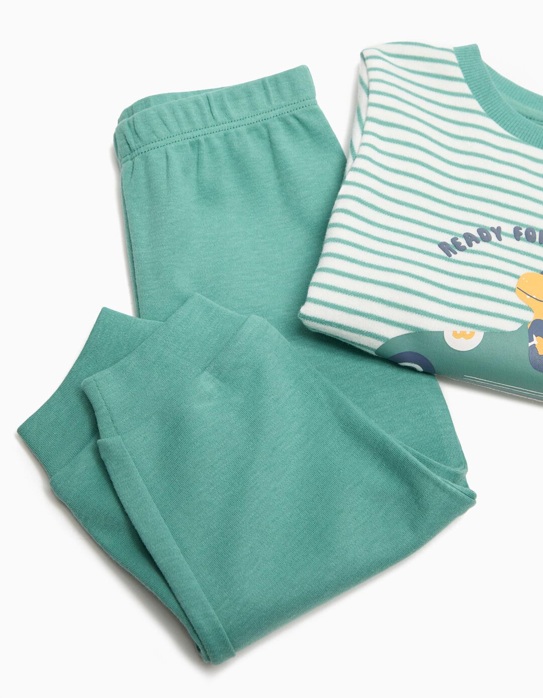 Pijama Riscas, Menino, Verde Claro 