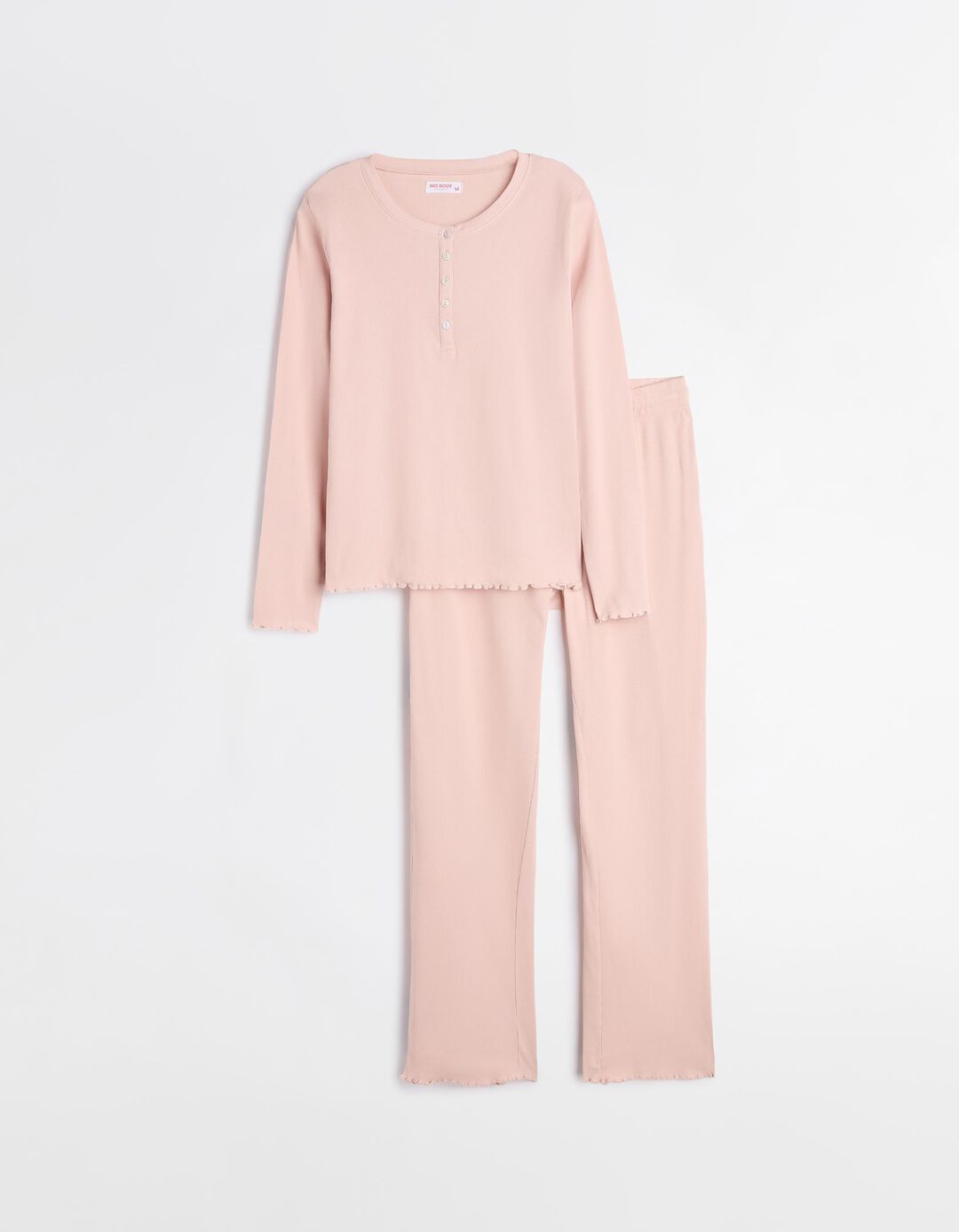 Pijama Canelado, Mulher, Rosa Claro