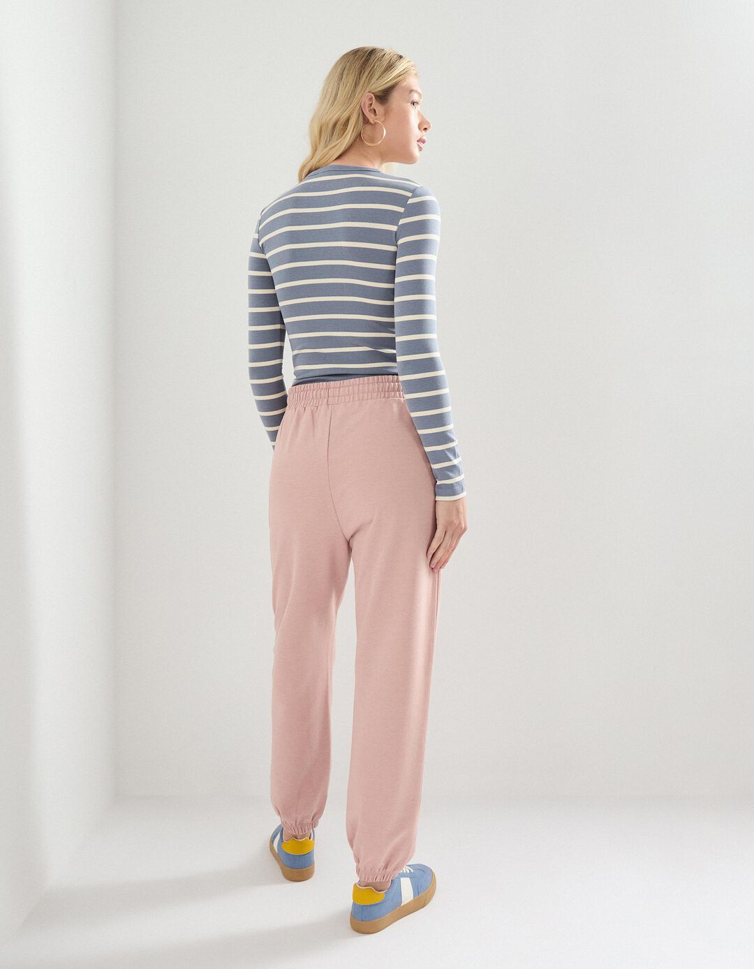 Calças Joggers, Mulher, Rosa Claro