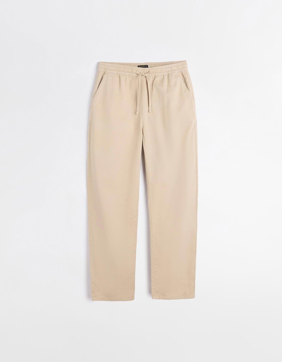Calças com Cintura Jogger, Mulher, Bege
