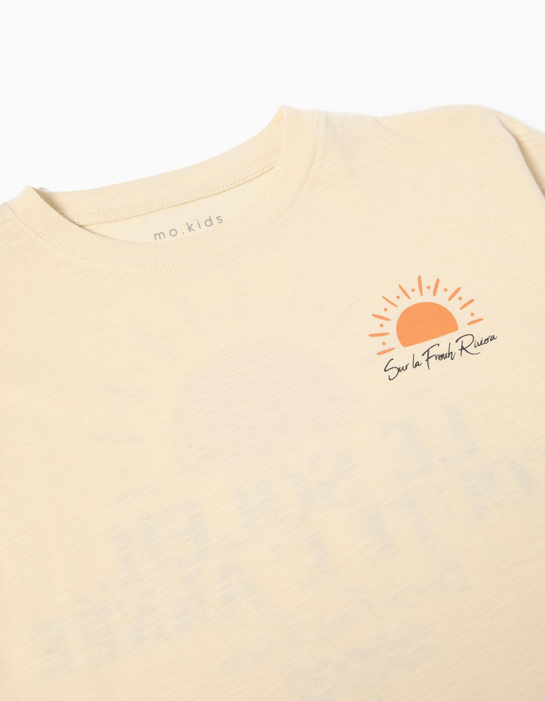 T-shirt Print, Menino, Bege Claro 
