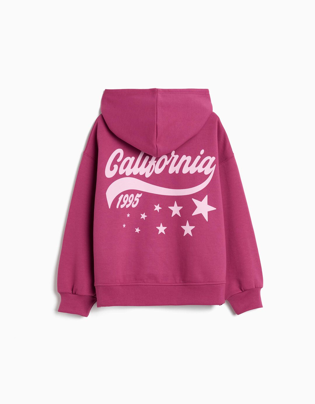 Sweatshirt de Felpa Capuz, Menina, Rosa Escuro