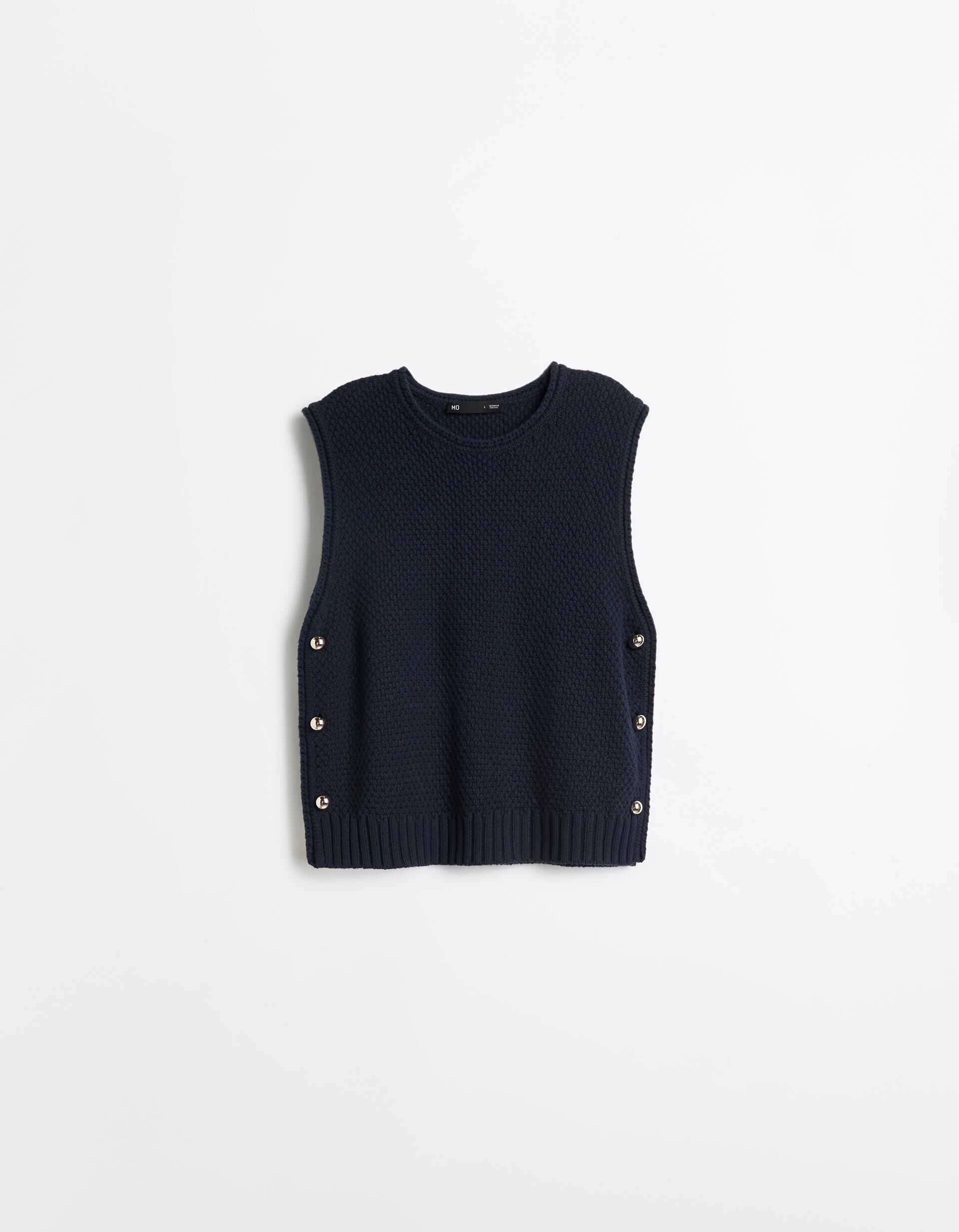 Comprar Online Colete Com Bot&otilde;es, Mulher, Azul Escuro