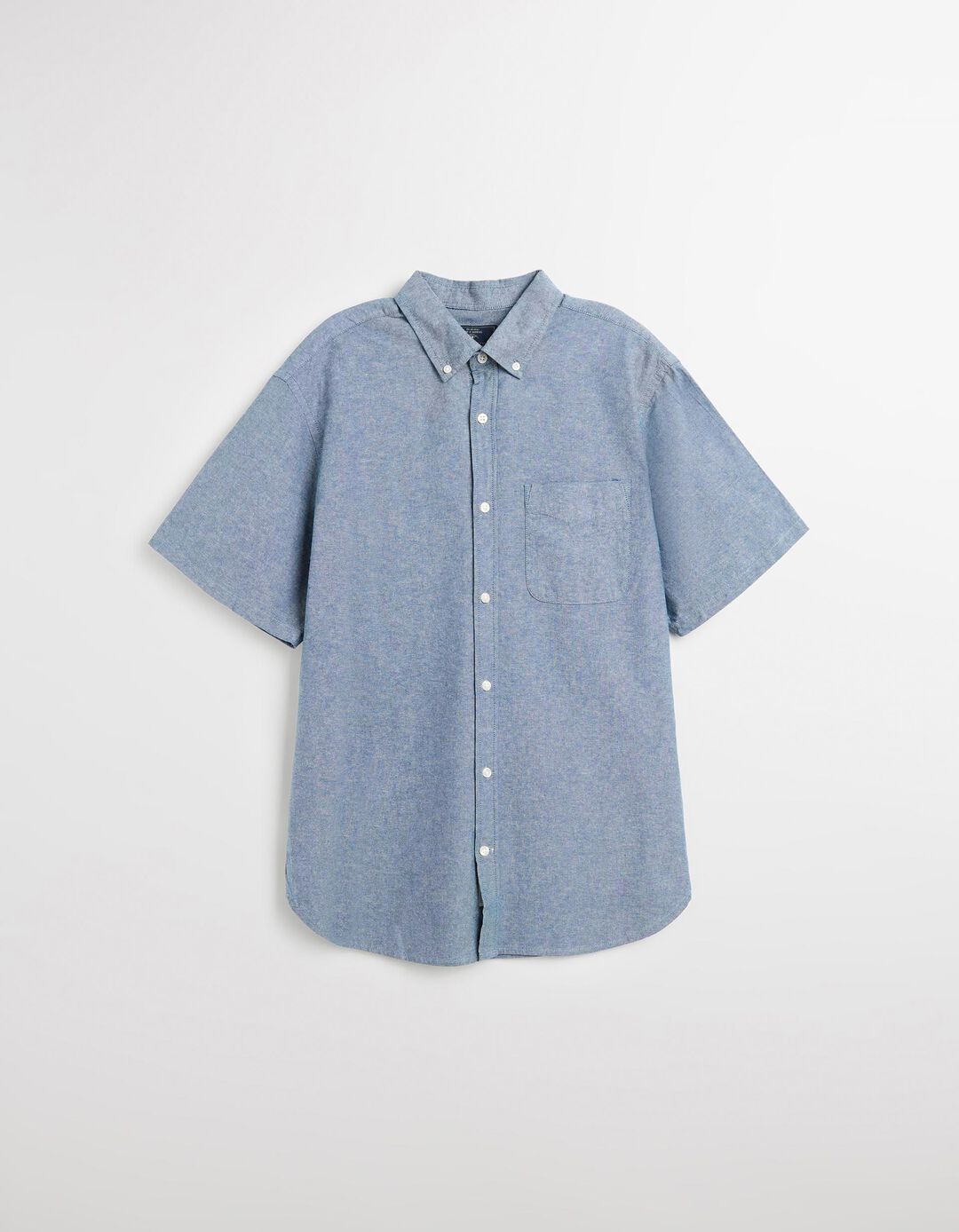Camisa de Manga Curta, Homem, Azul 