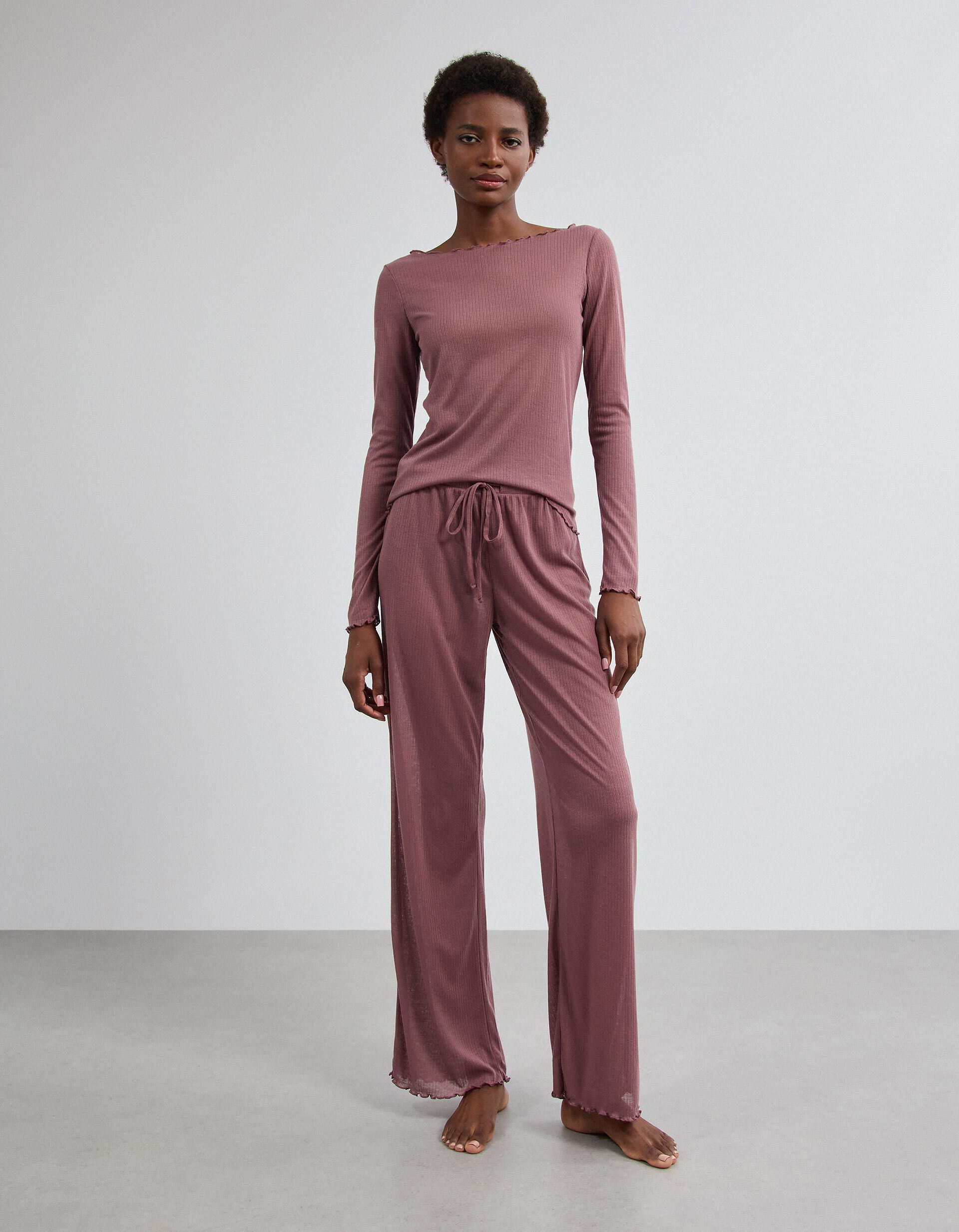 Comprar Online Pijama De Malha, Mulher, Rosa Escuro