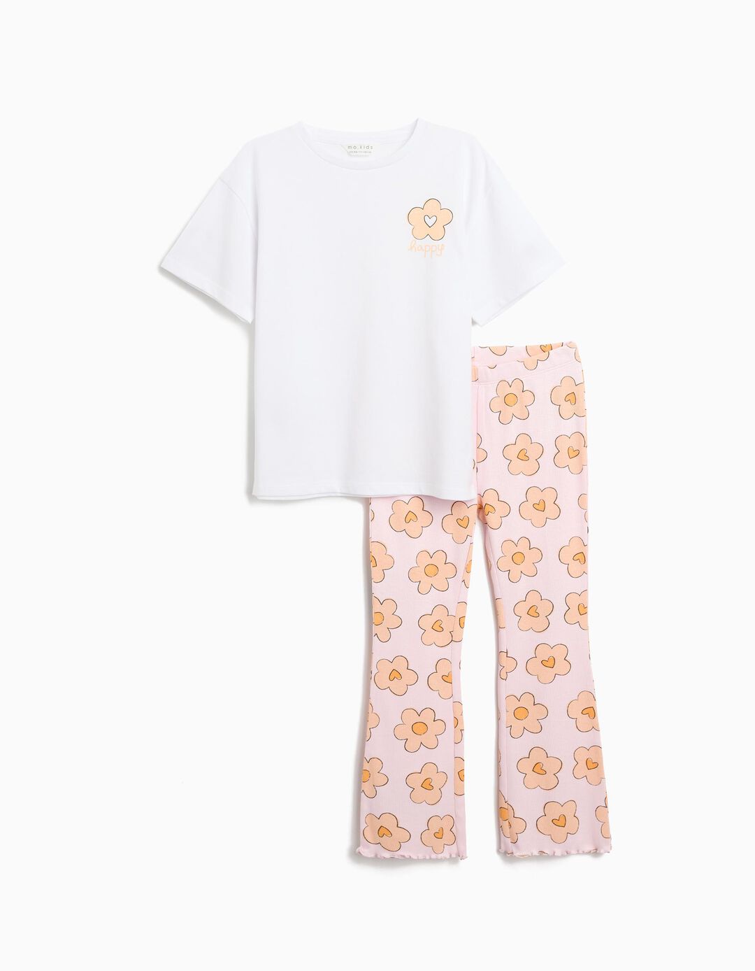 Conjunto T-shirt e Leggings, Menina, Rosa Claro 