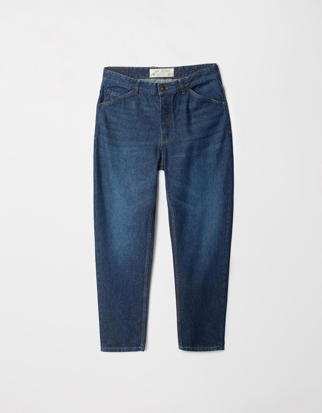 Calças de Ganga 'Relaxed Crop Fit', Homem, Azul Escuro