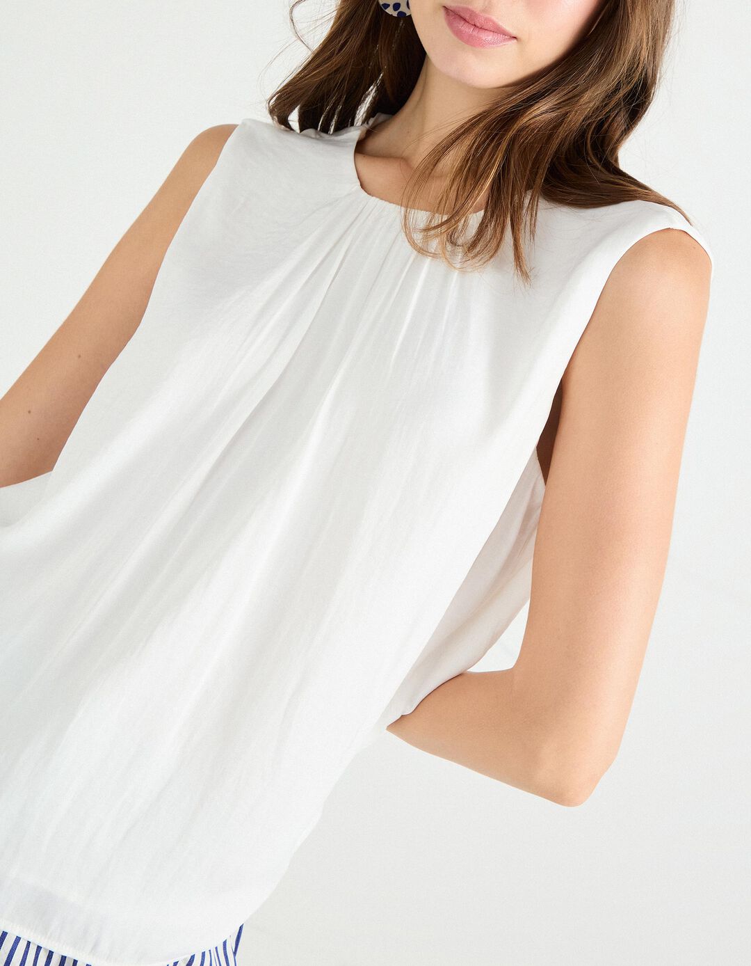Blusa sem Mangas, Mulher, Branco