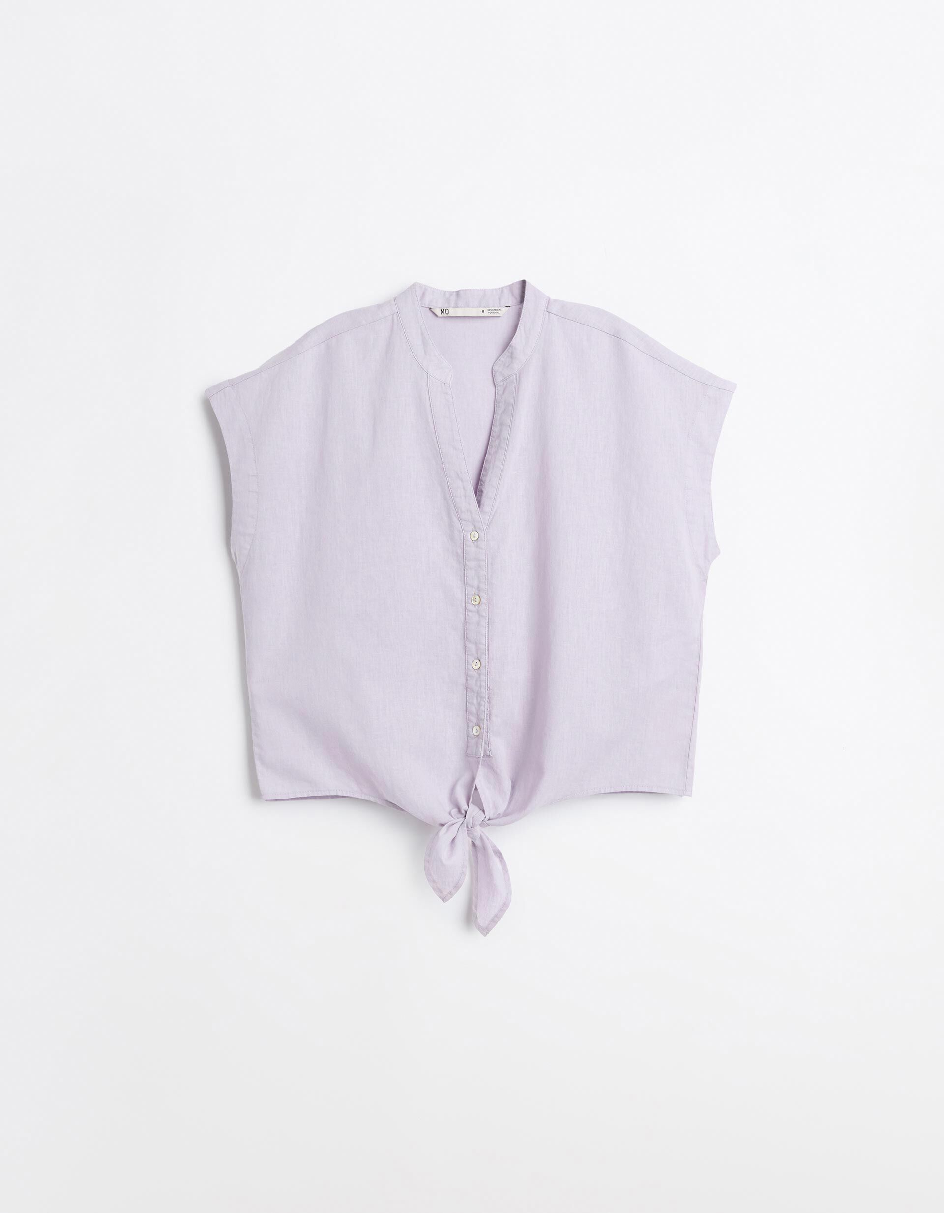 Comprar Online Blusa Com Linho, Mulher, Lil&aacute;s