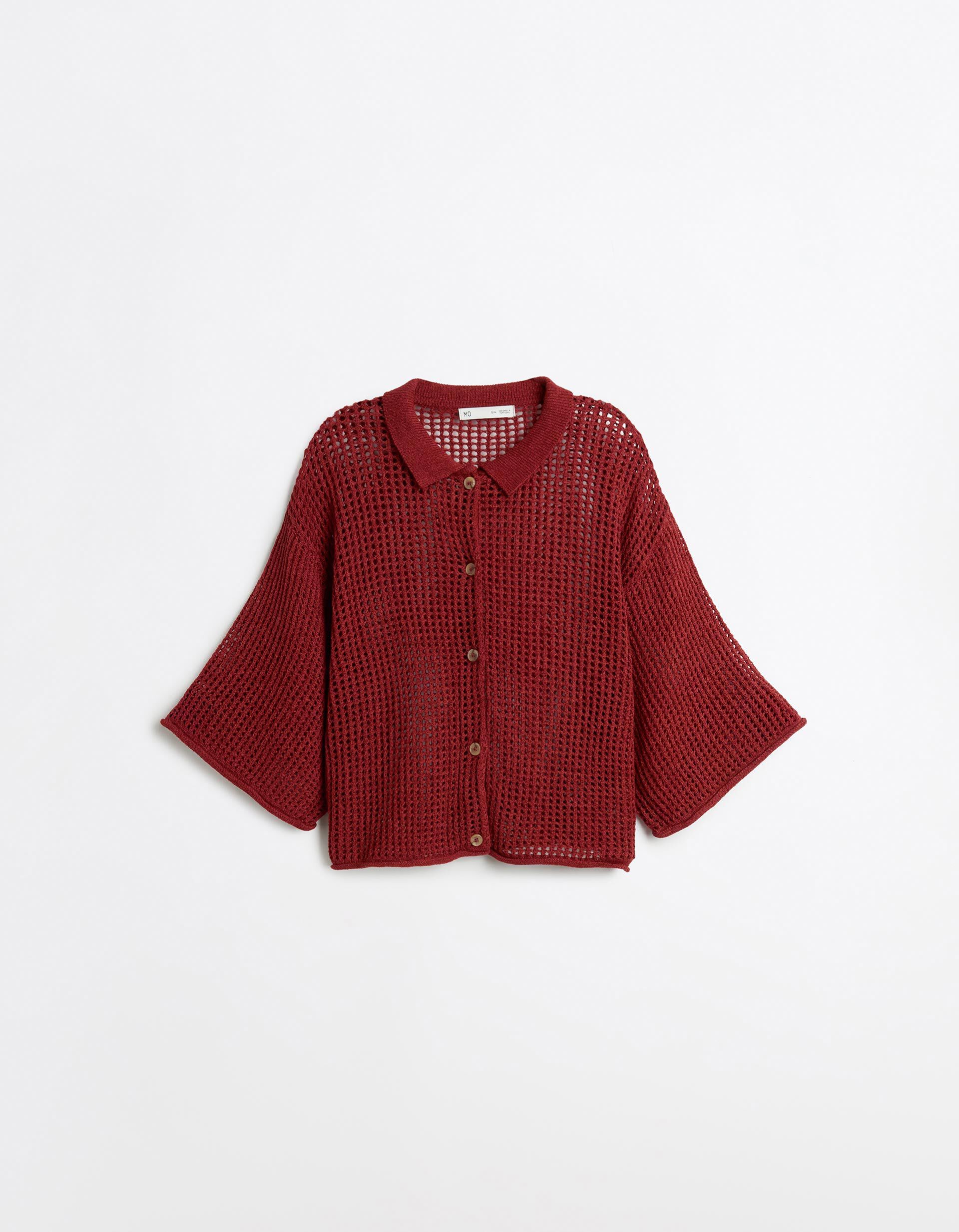 Comprar Online Camisa Tricotada, Mulher, Vermelho Escuro