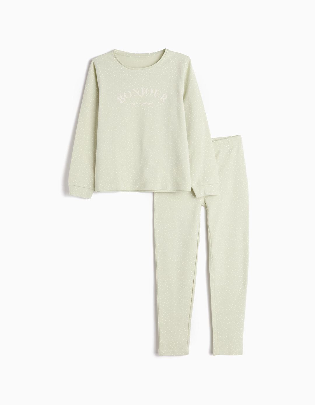Pijama, Menina, Verde Claro