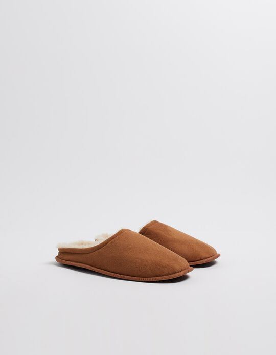 Comprar Online Chinelos Interior Pelo, Homem, Bege