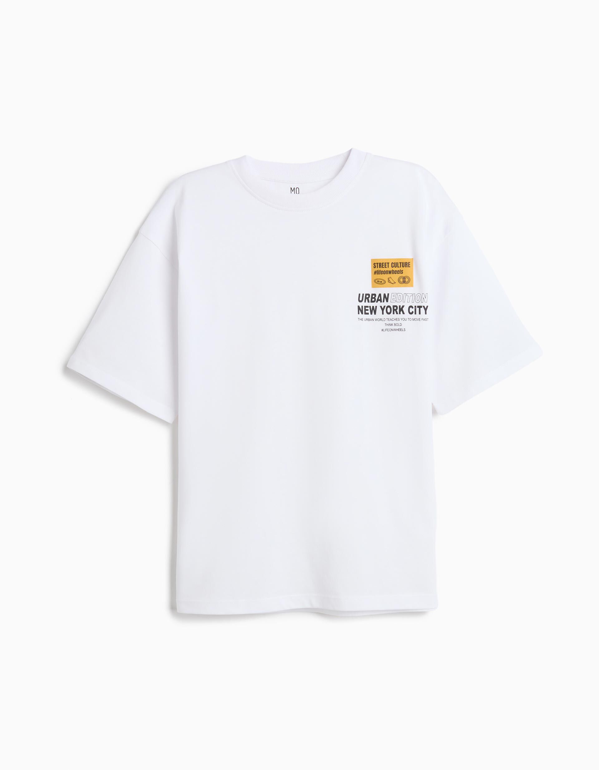 Comprar Online T-shirt Estampada 'Loose Fit', Menino, Branco