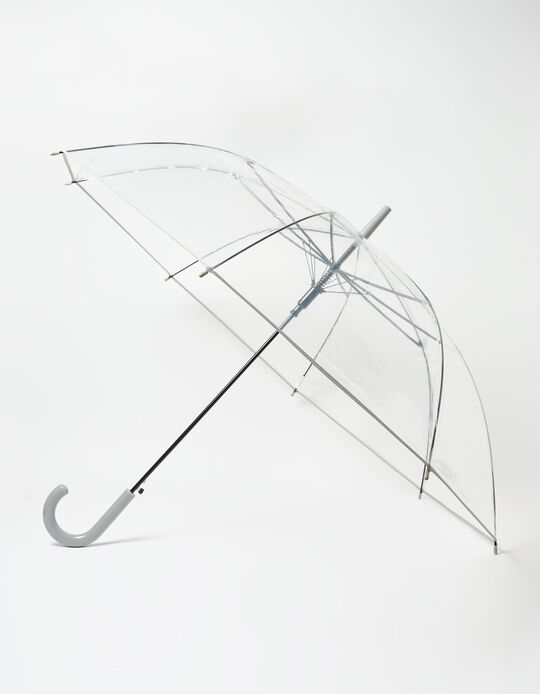 Comprar Online Guarda-chuva Transparente, Mulher, Cinzento