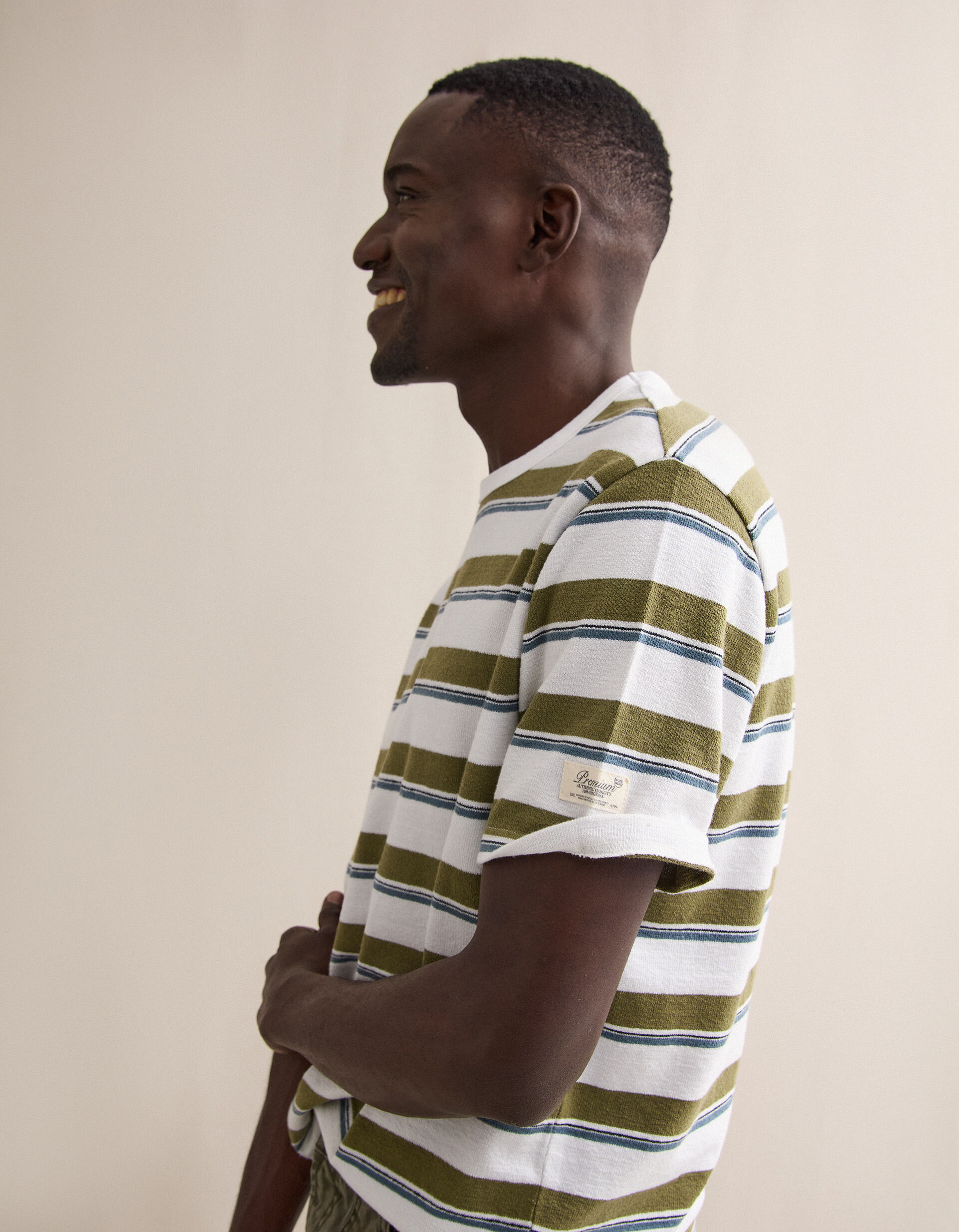 Comprar Online T-shirt Riscas, Homem, Branco