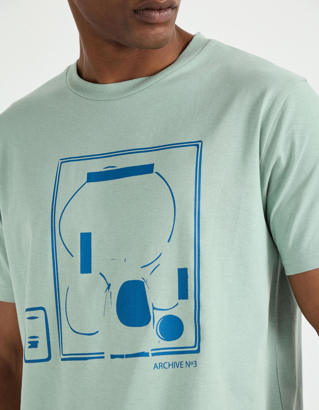 T-shirt Print, Homem, Verde 