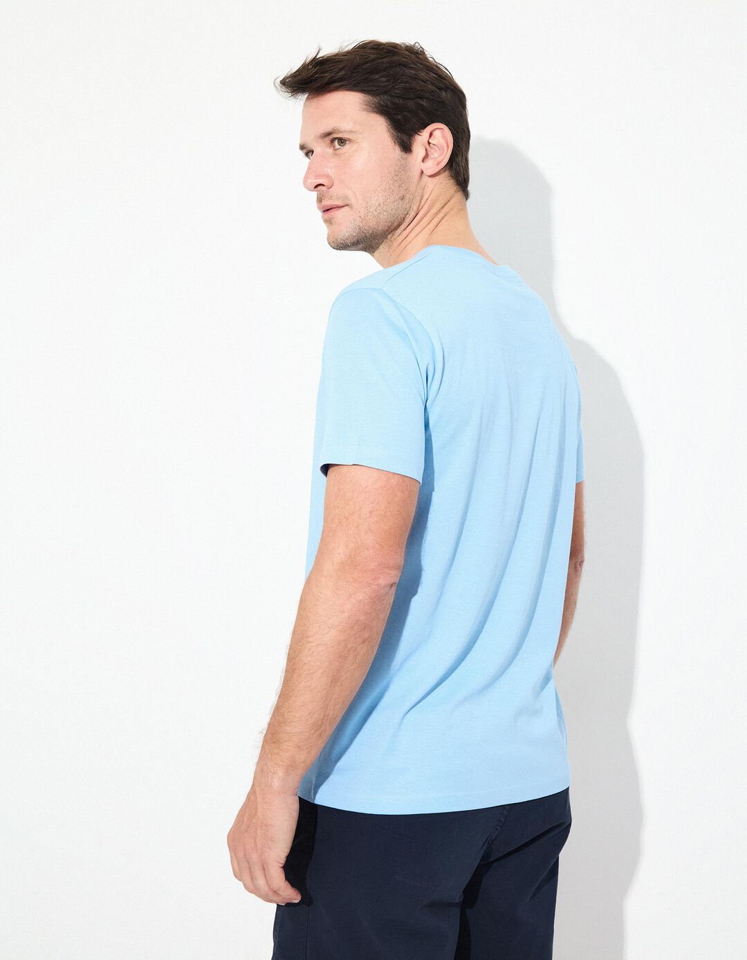 T-shirt Jersey Estampado, Homem, Azul Claro 