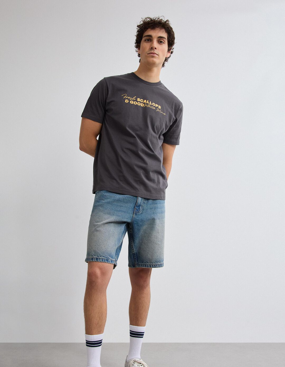T-shirt Jersey, Homem, Cinzento Escuro