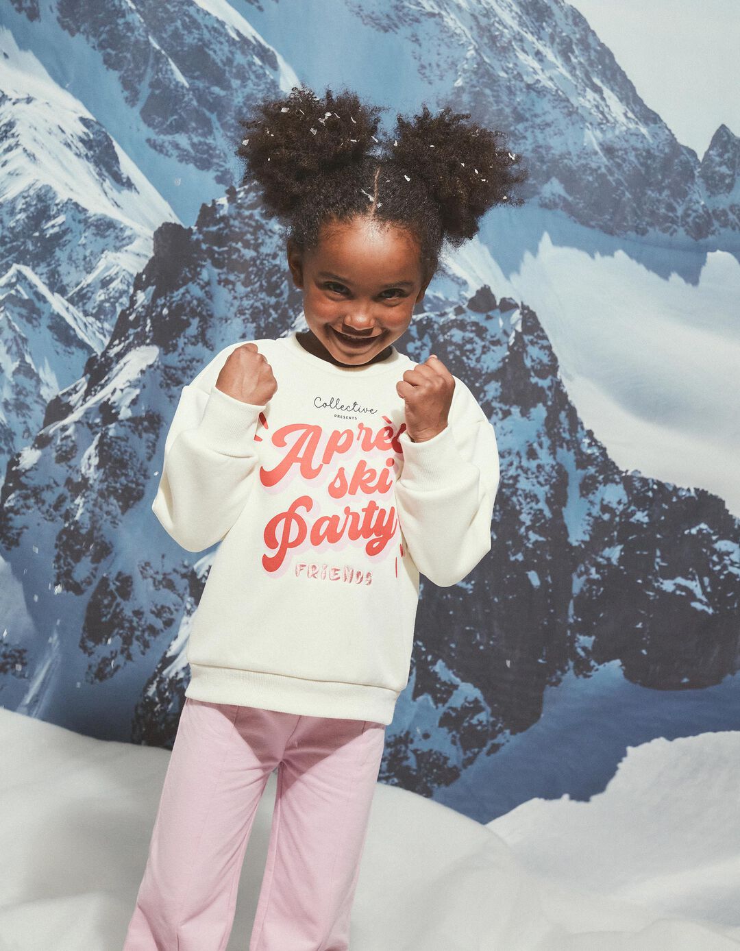 Sweatshirt de Felpa Estampado, Menina, Branco