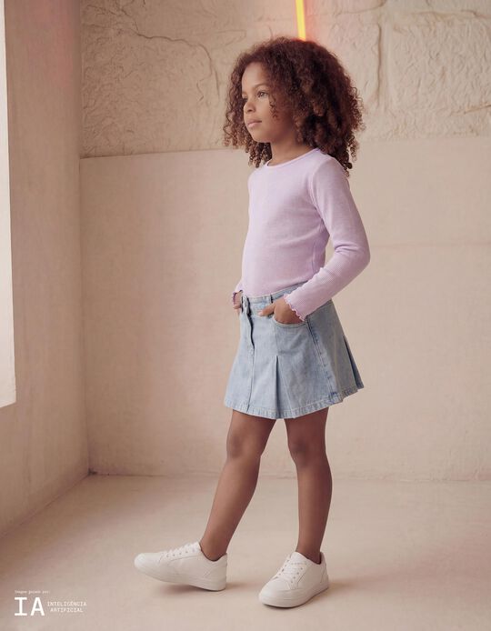 Comprar Online T-shirt de Manga Comprida, Menina, Roxo Claro