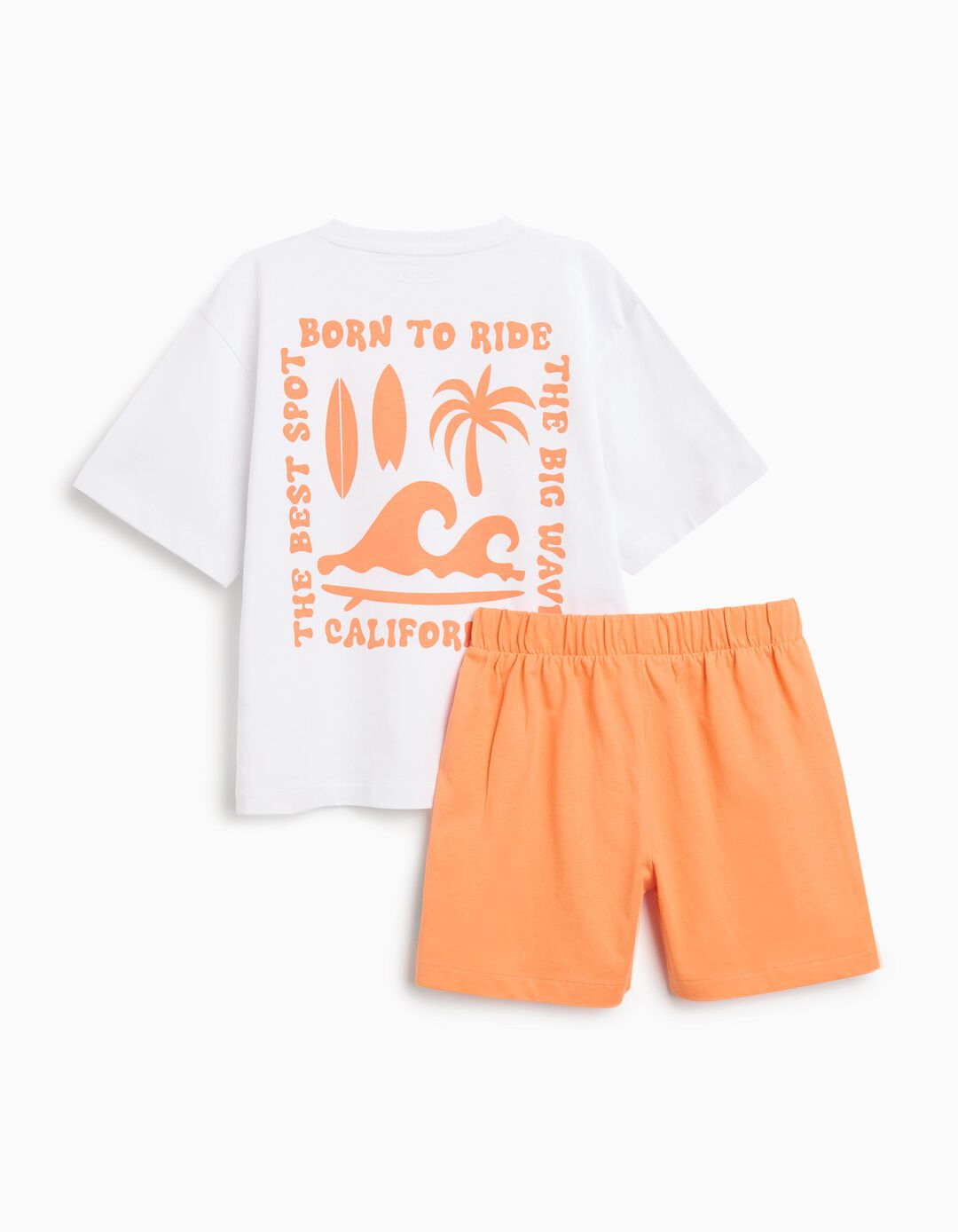 Conjunto T-shirt e Calções, Menino, Branco