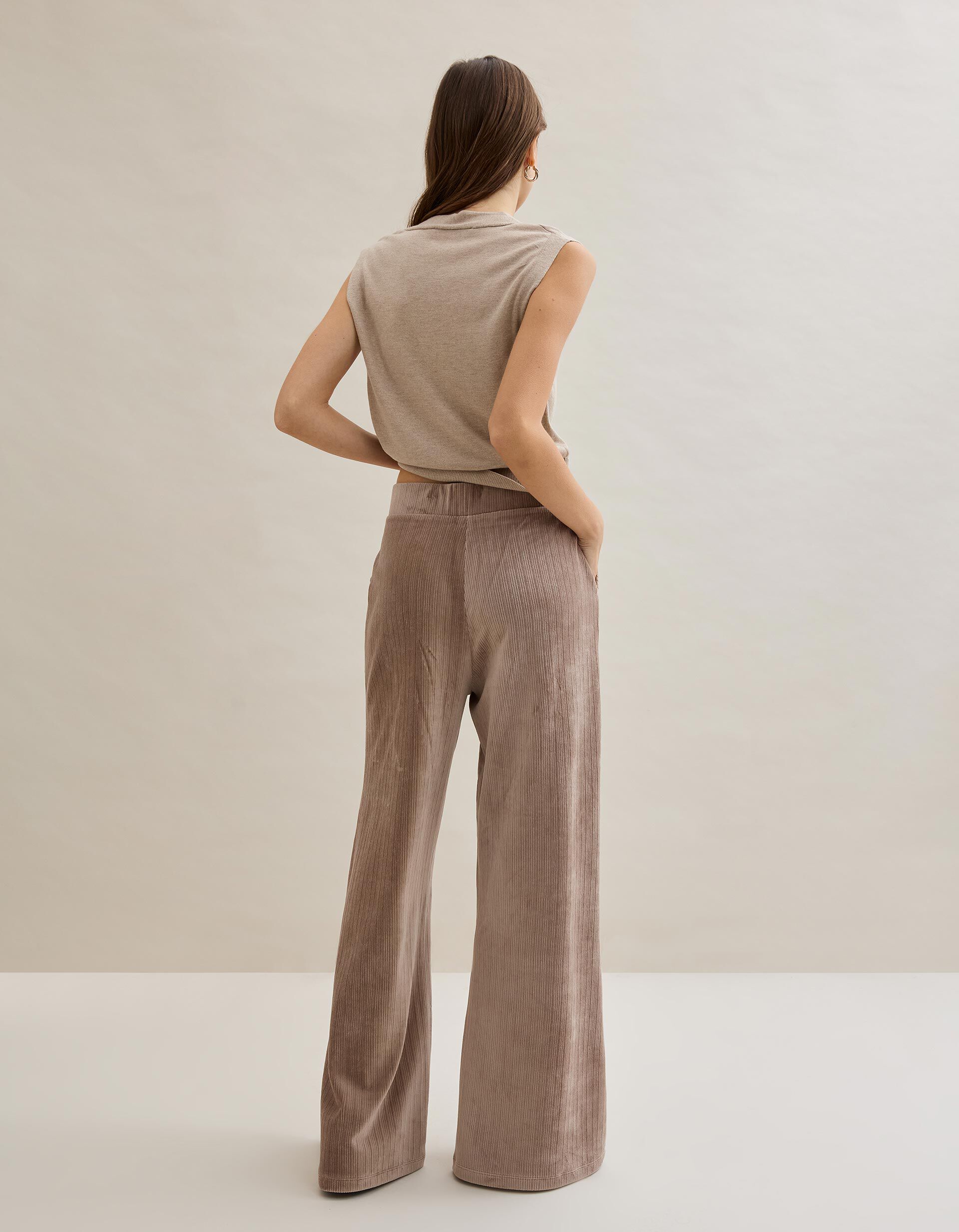 Comprar Online Cal&ccedil;as de Bombazina, Mulher, Bege