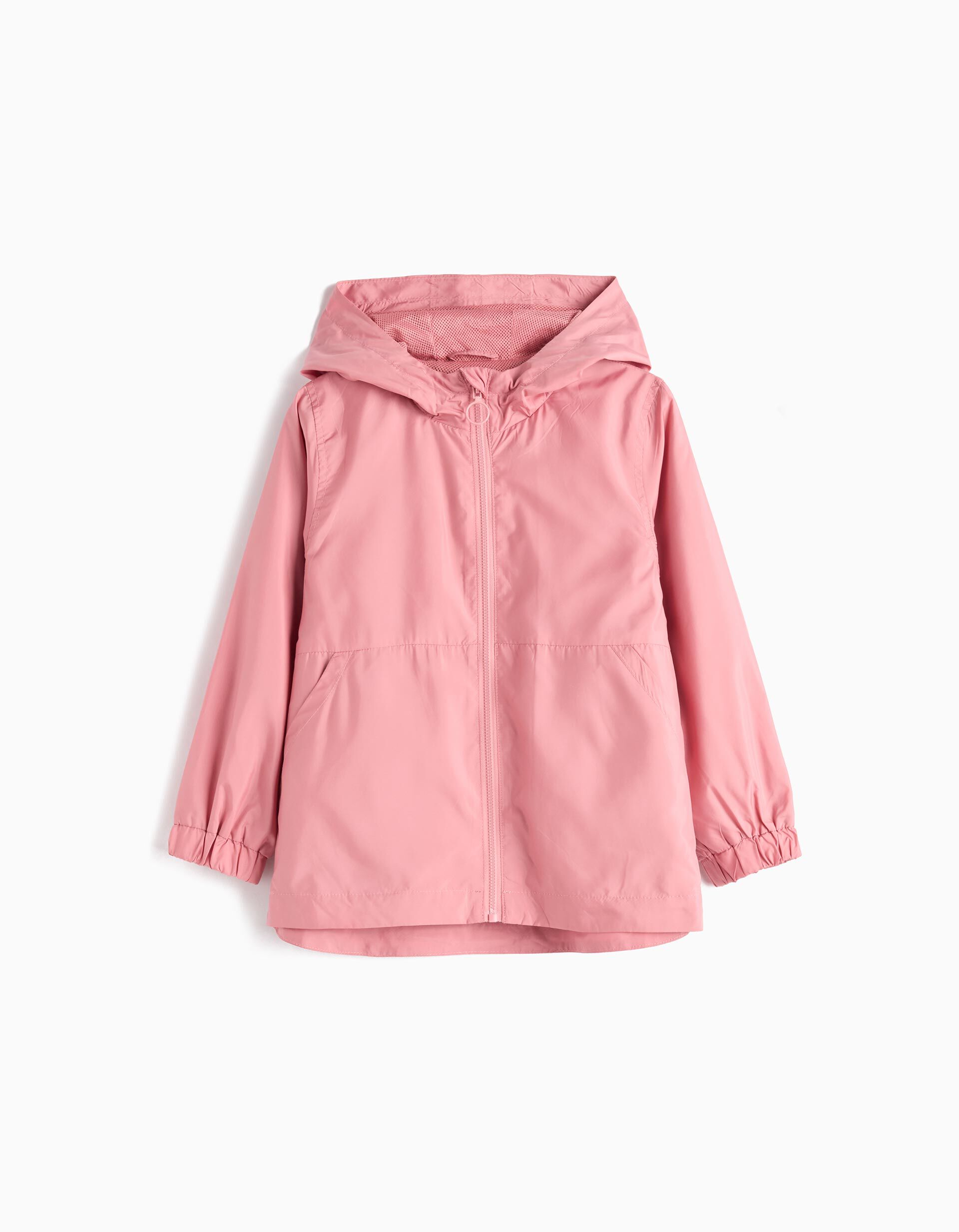 Comprar Online Corta-vento com Capuz, Menina, Rosa Claro