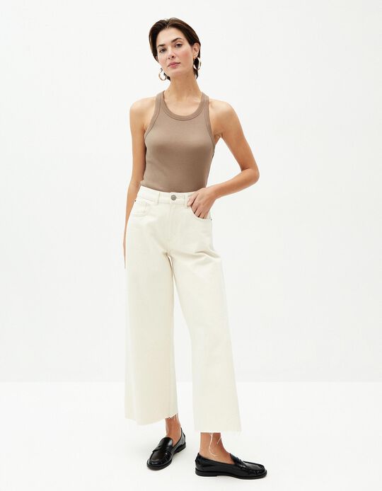 Comprar Online Tank Top Canelado, Mulher, Bege Escuro