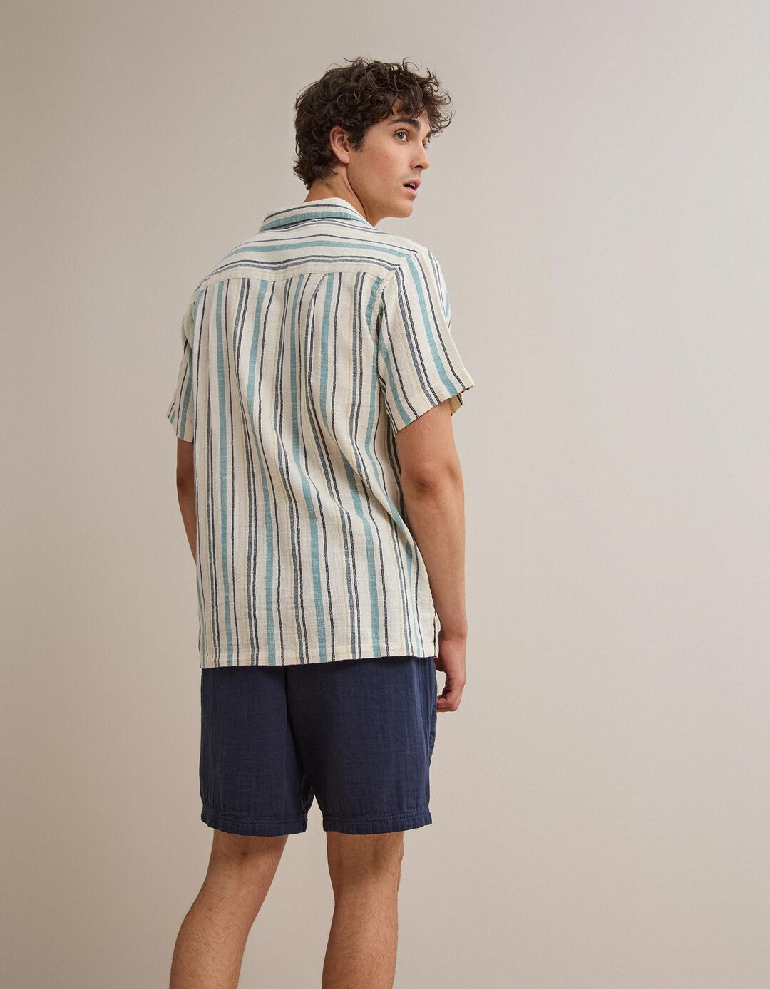Camisa Riscas, Homem, Azul
