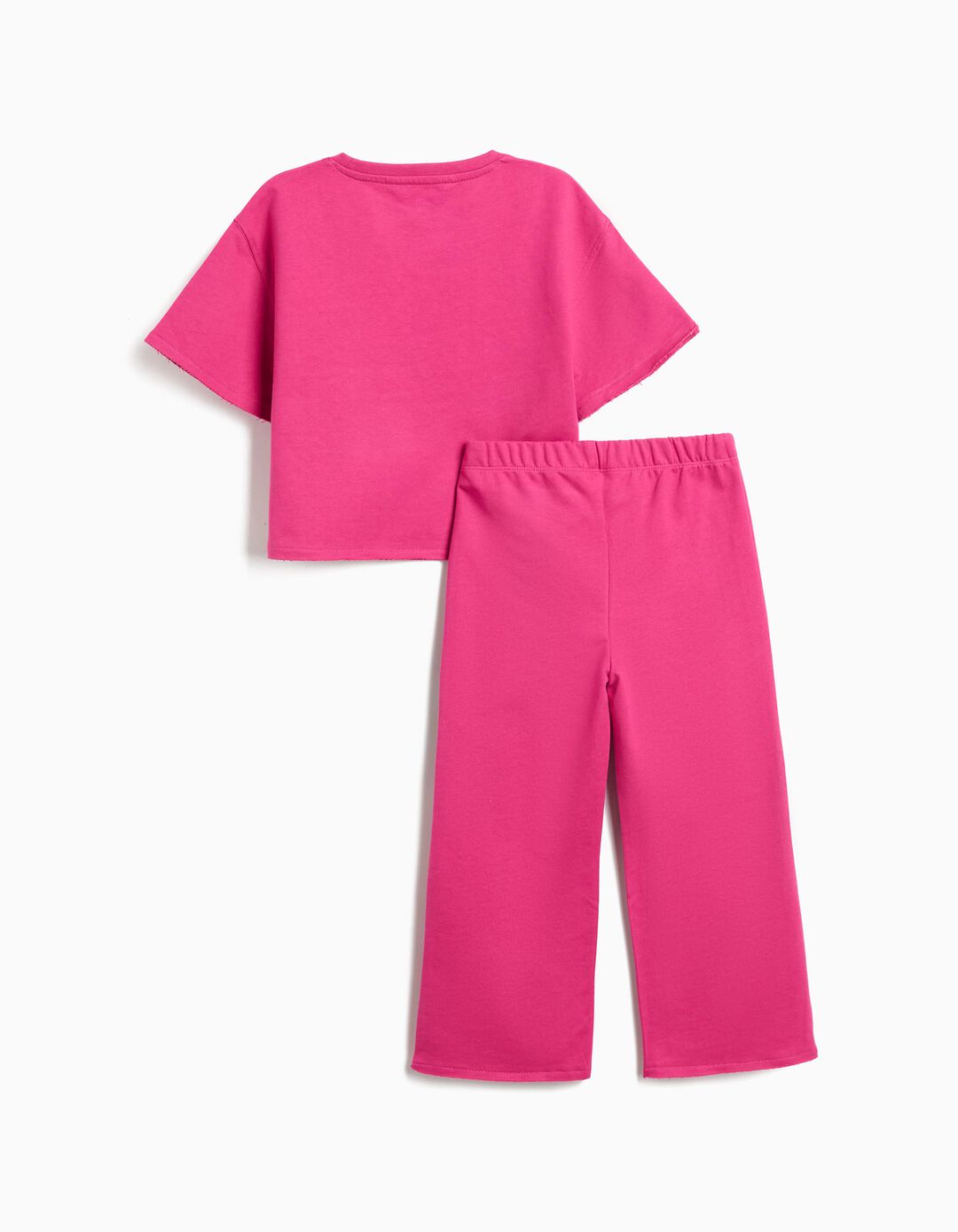 Conjunto T-shirt e Calças, Menina, Rosa Escuro