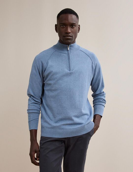 Comprar Online Camisola De Malha, Homem, Azul 