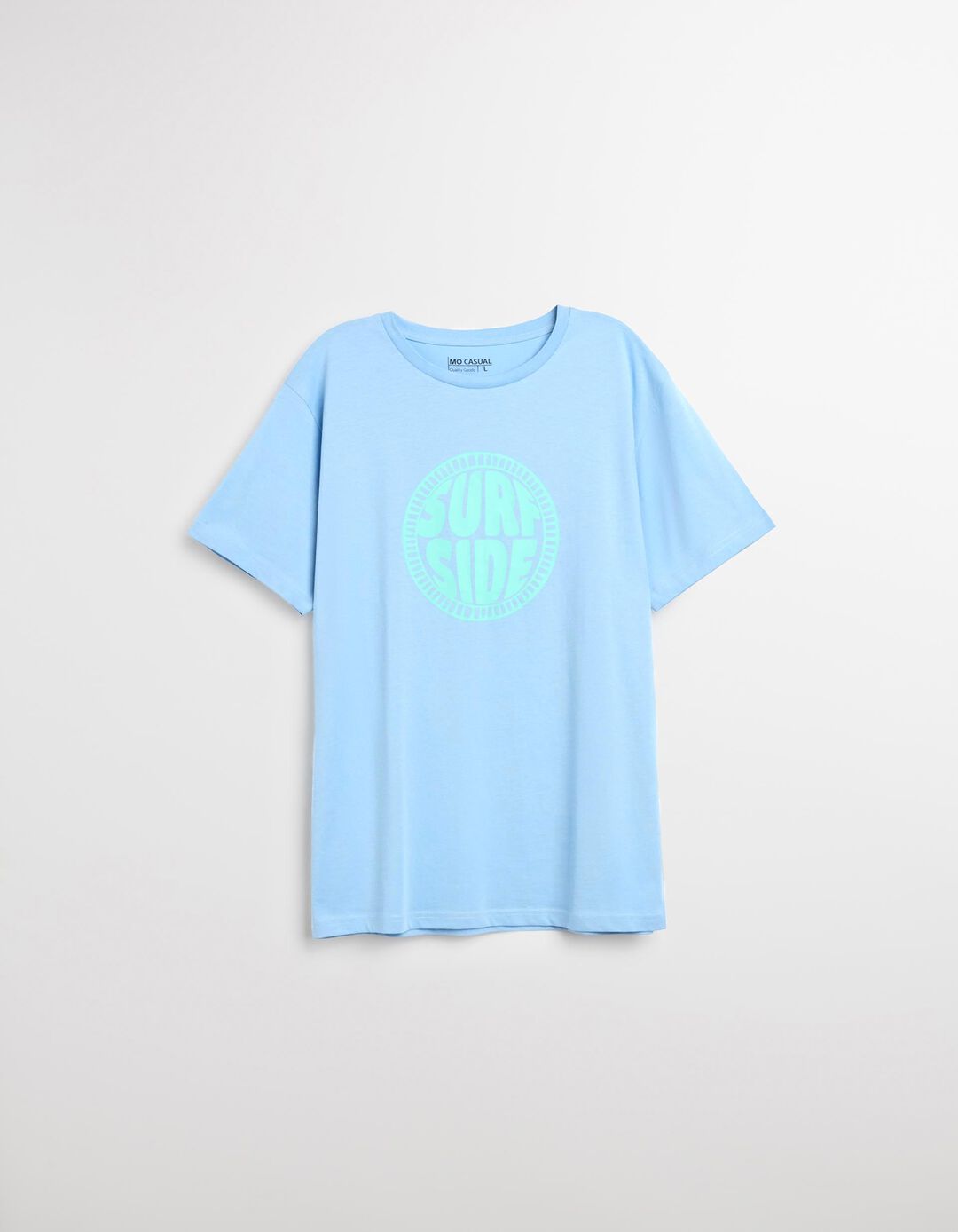 T-shirt Jersey Estampado, Homem, Azul Claro 