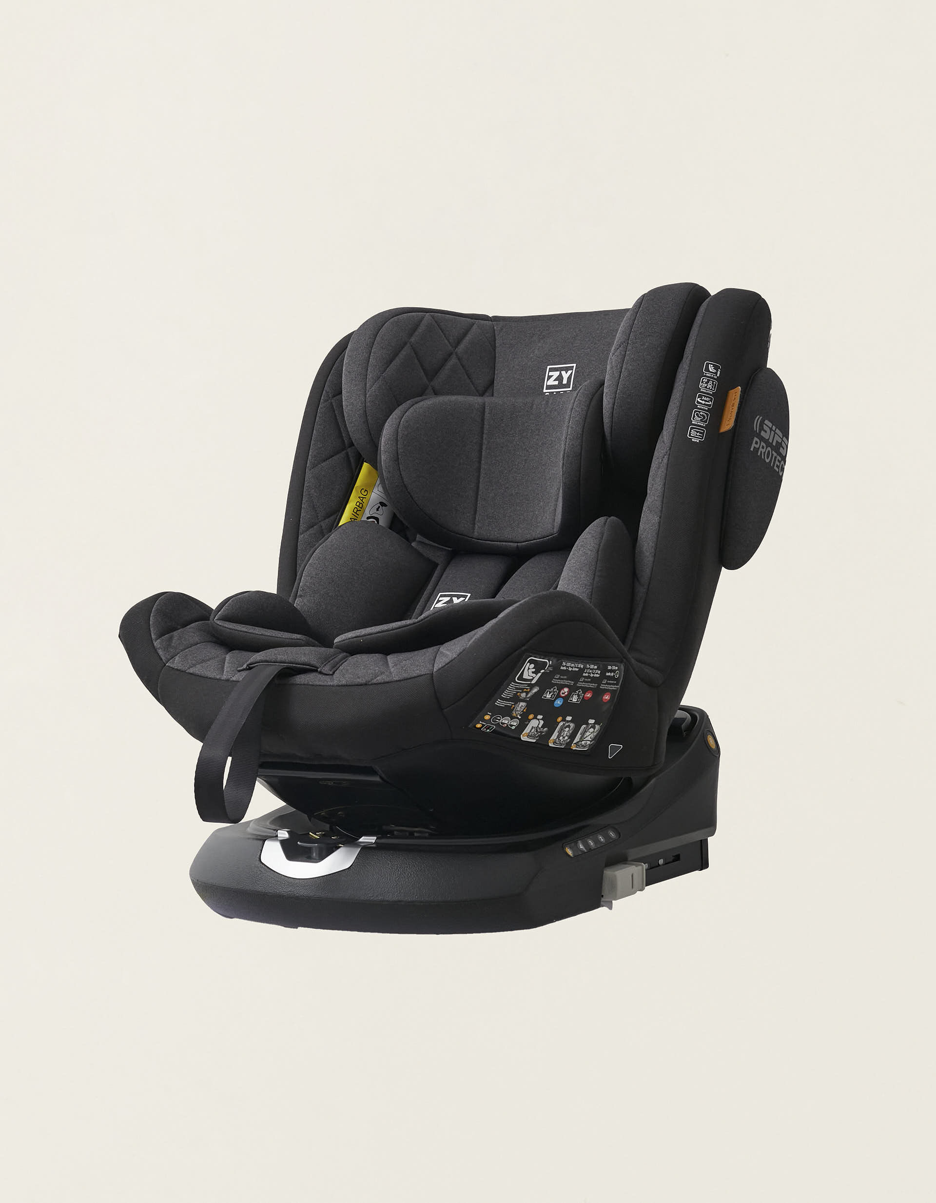 Comprar Online Cadeira Auto I-Size ZY Safe Premium com Isofix (76-150), Preto/Cinza