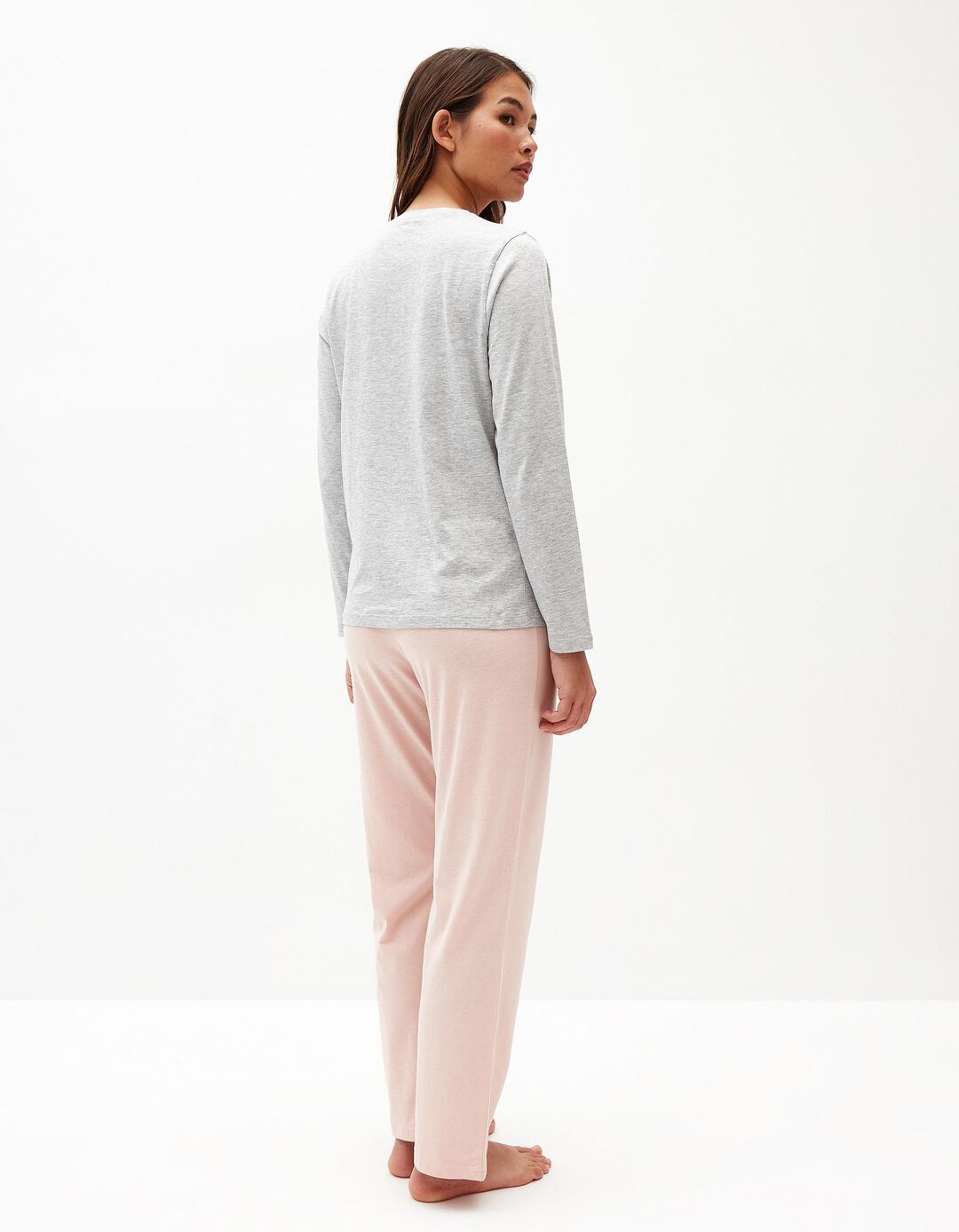 Pijama Jersey, Mulher, Cinzento Claro