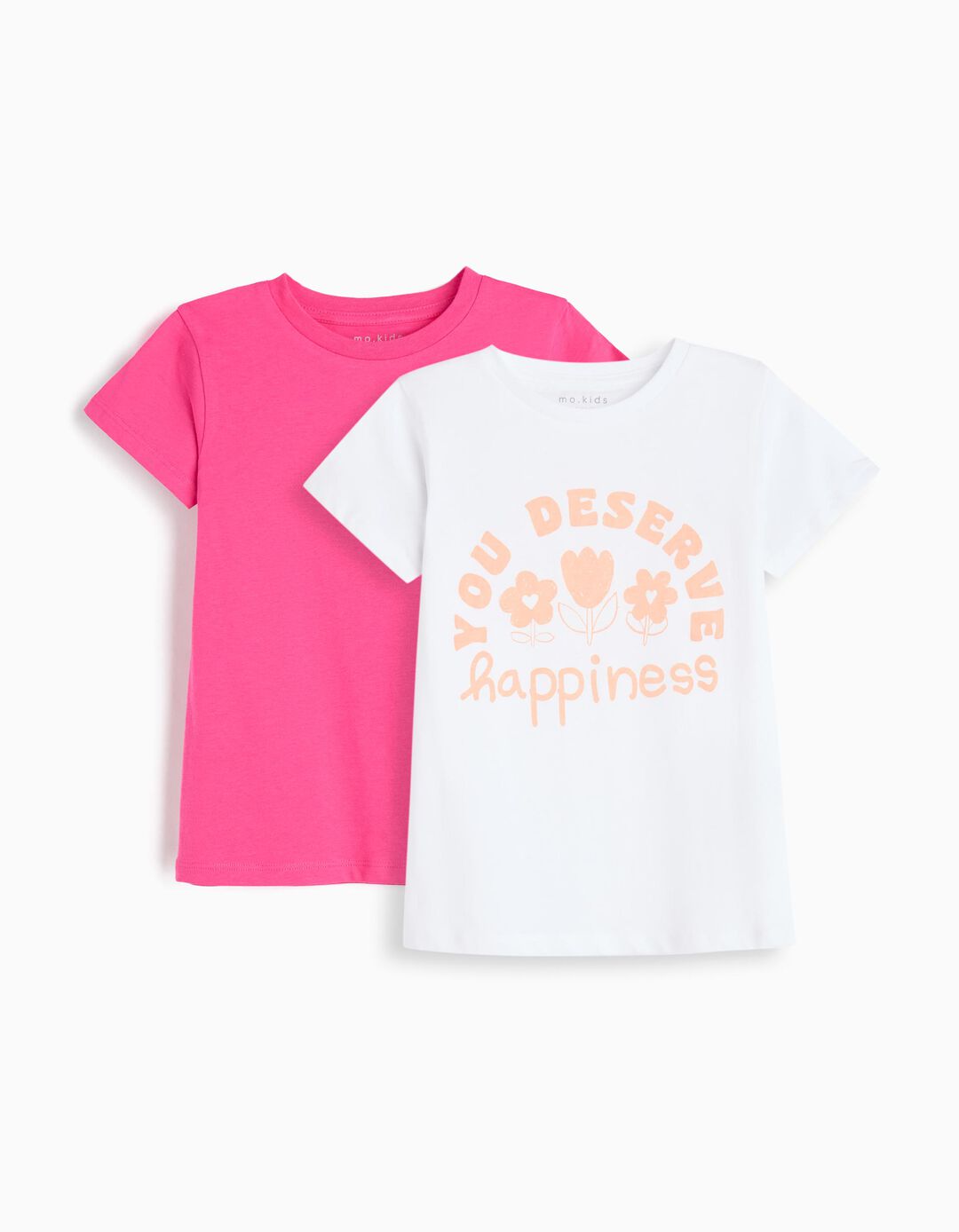 Pack 2 T-shirts, Menina, Rosa Escuro