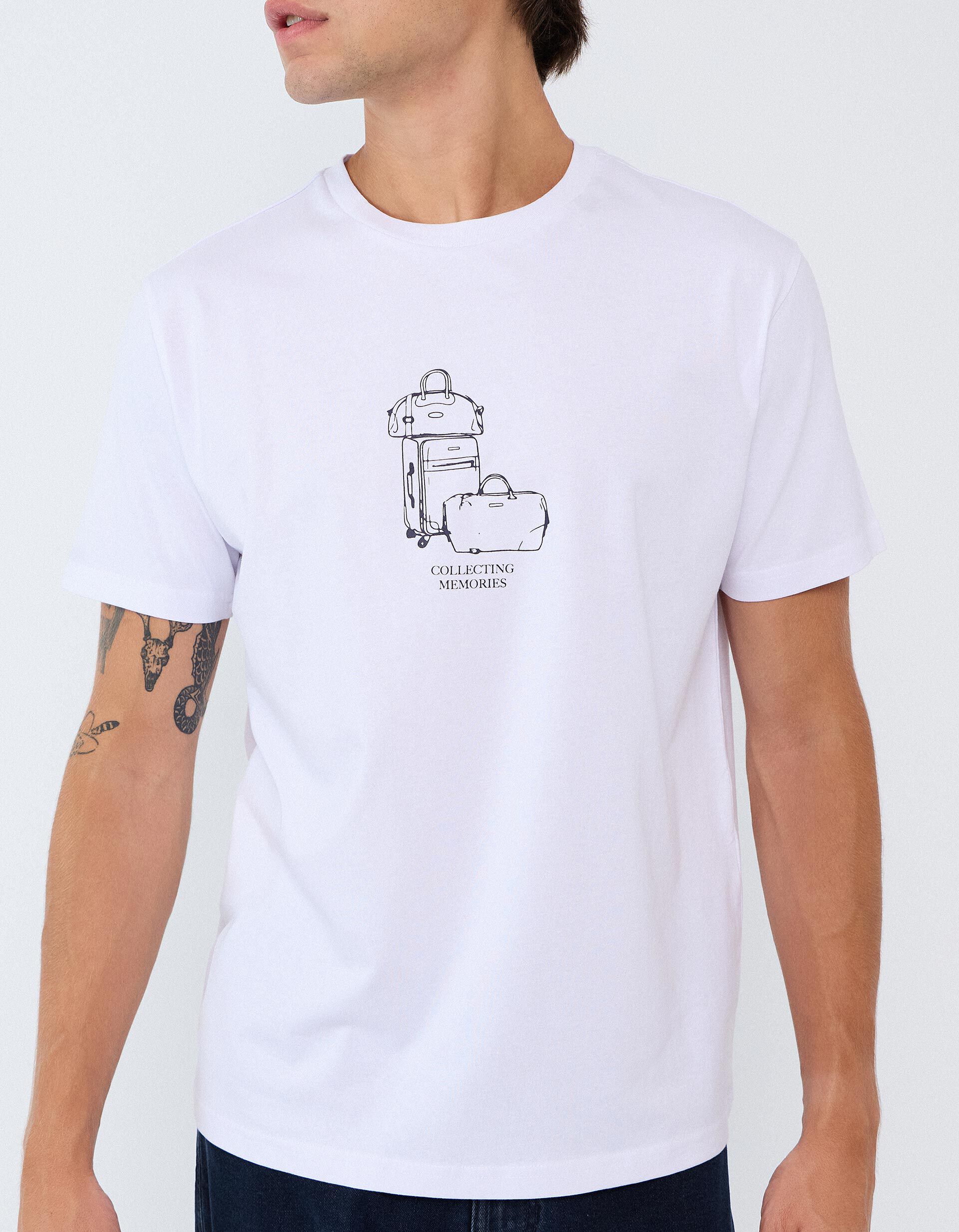 Comprar Online T-shirt Jersey Estampada, Homem, Branco