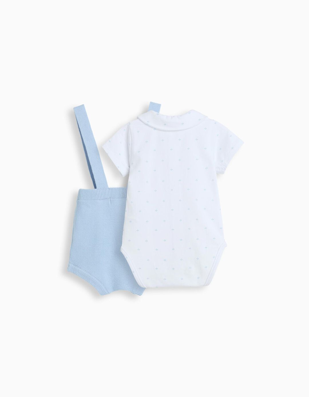 Conjunto Body e Macac&atilde;o, Rec&eacute;m-Nascido, Azul Claro