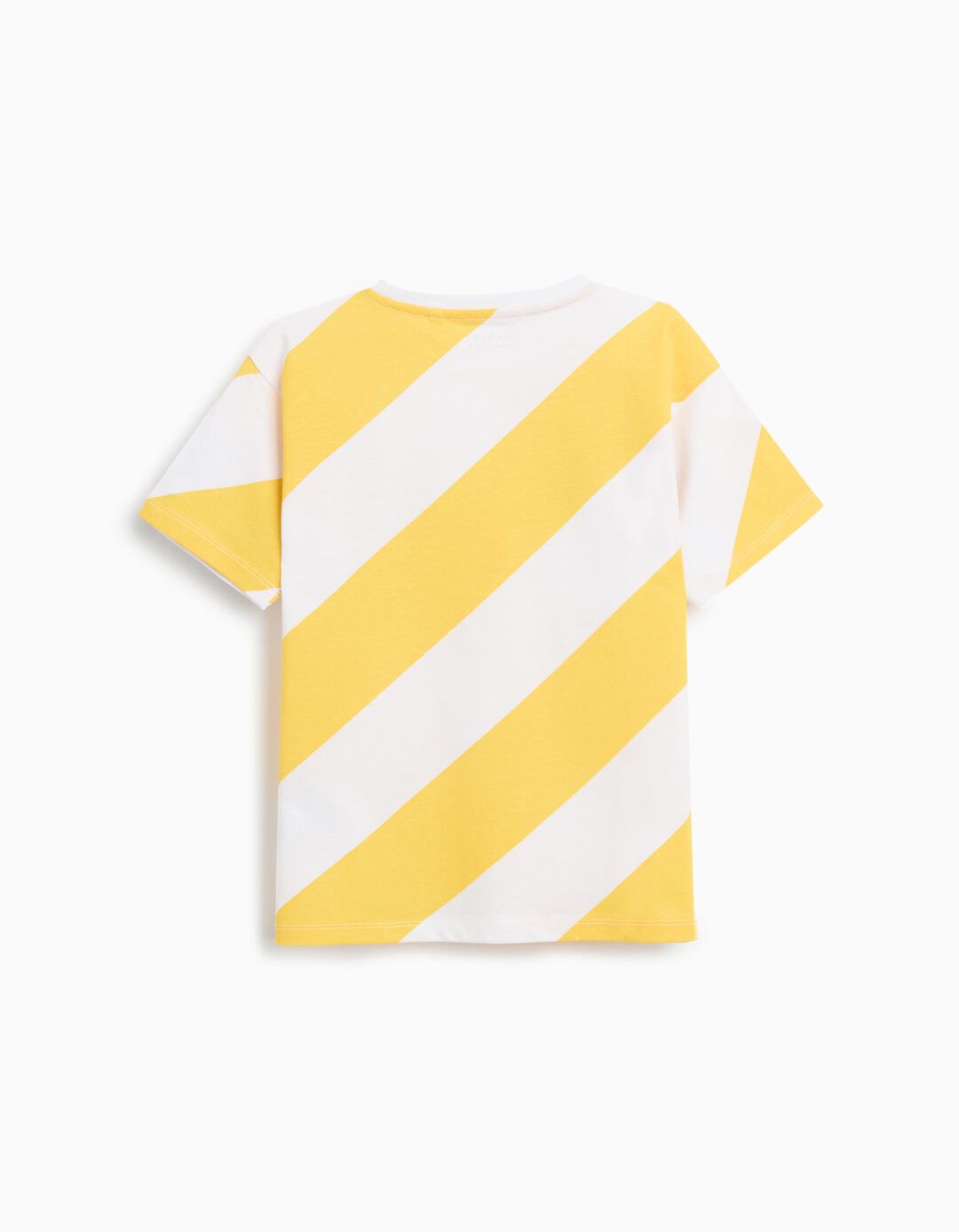 T-shirt Riscas, Menino, Amarelo