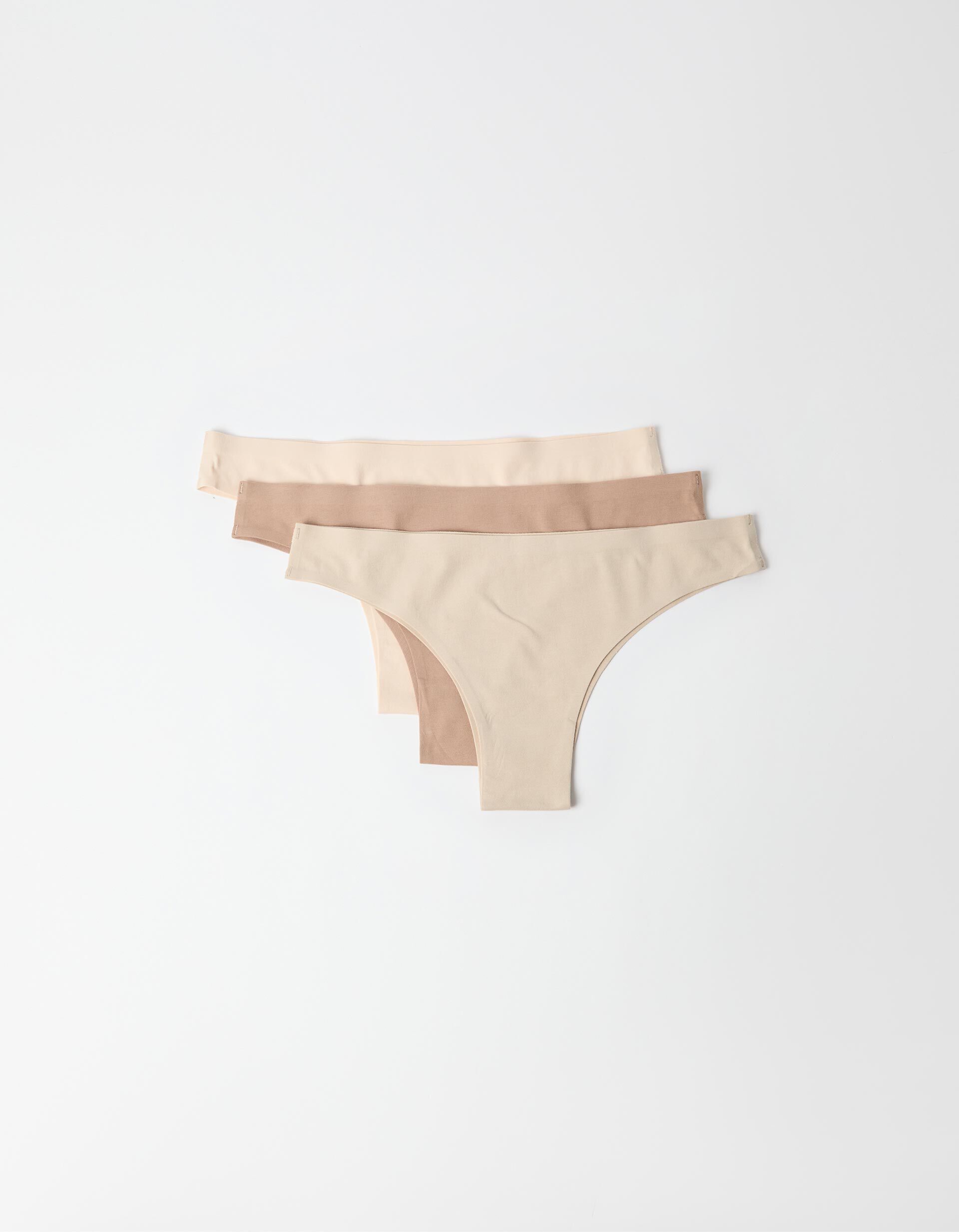 Comprar Online Pack 3 Cuecas Corte Laser, Mulher, Bege