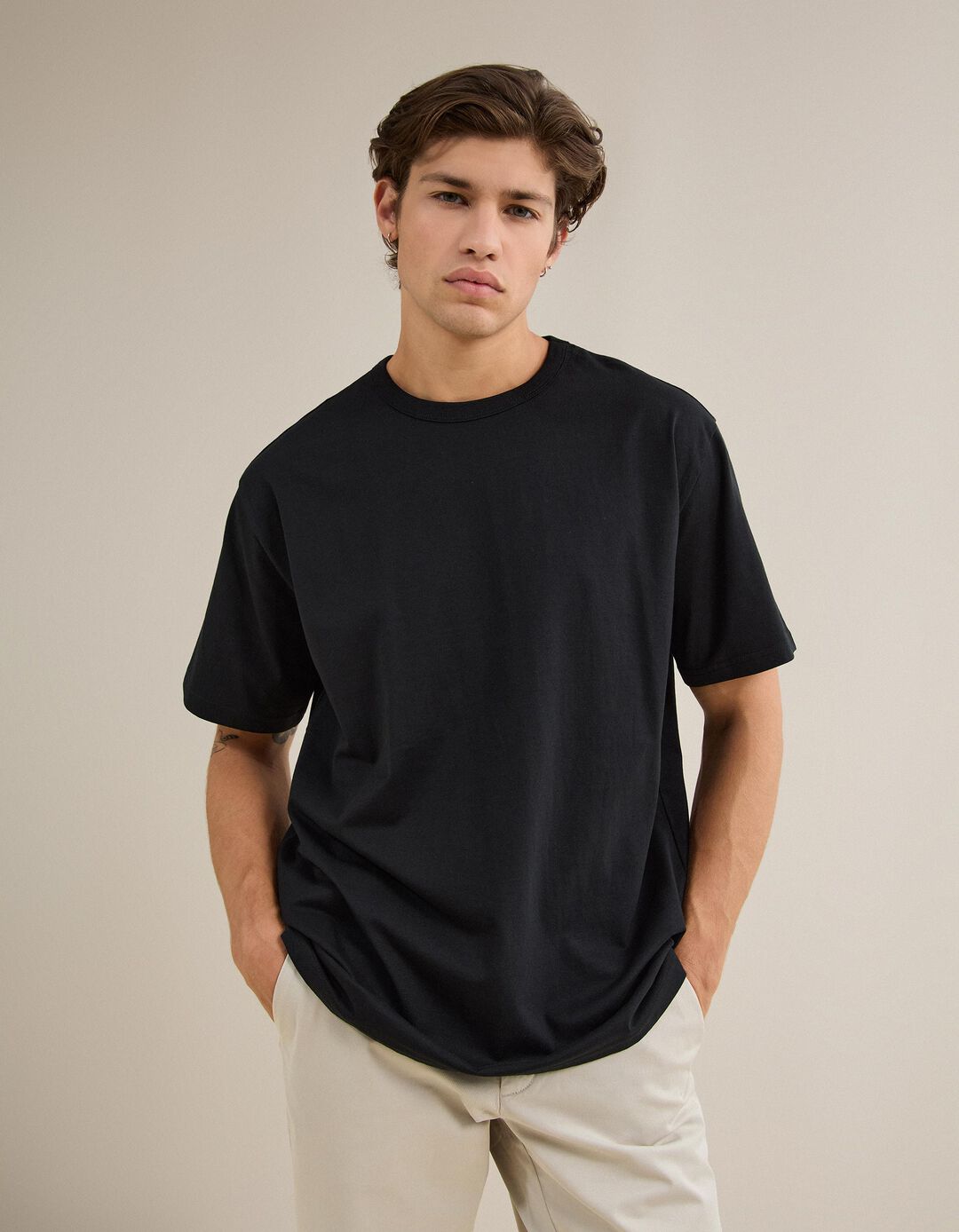 T-shirt Jersey, Homem, Preto