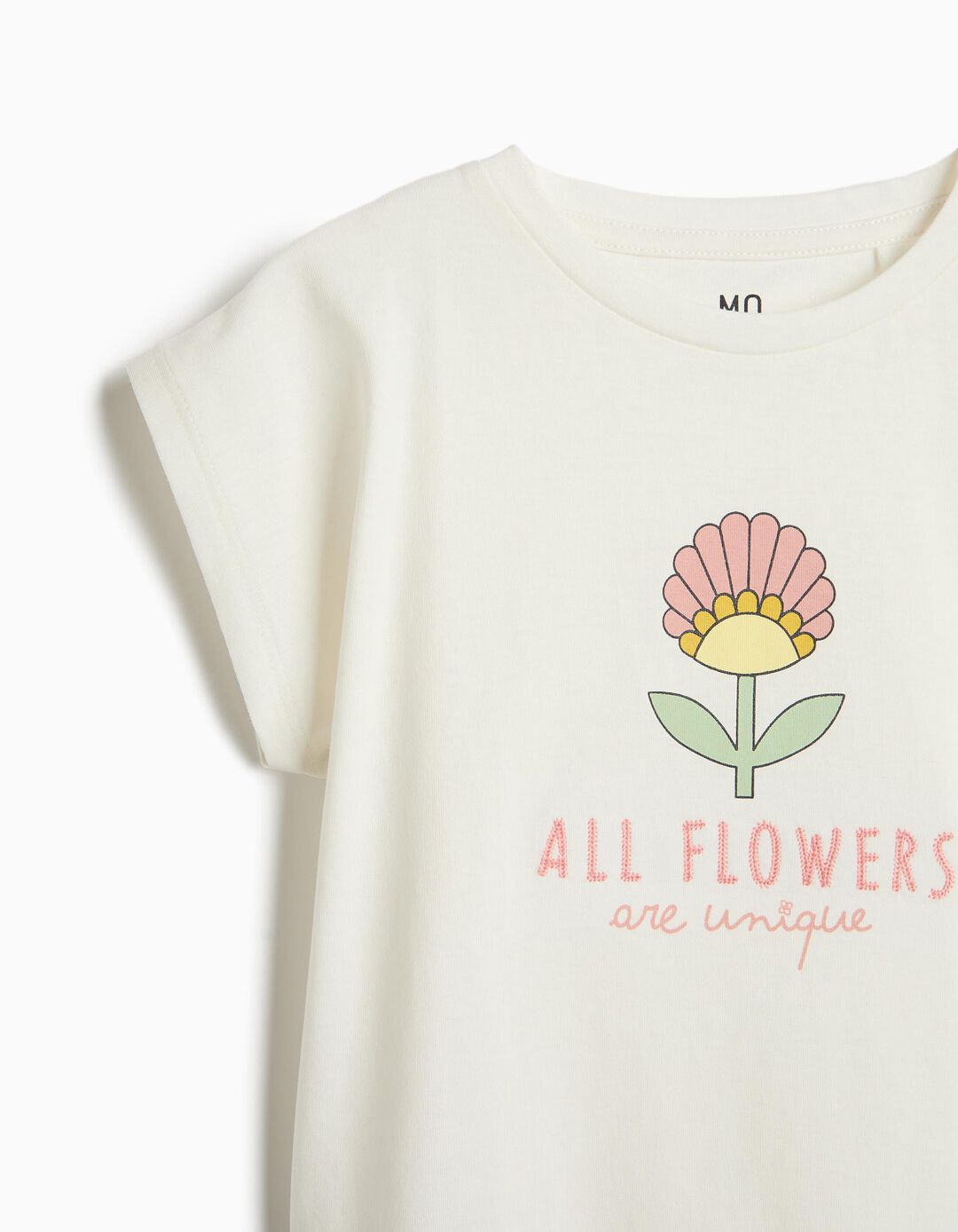 T-shirt Estampada, Menina, Branco