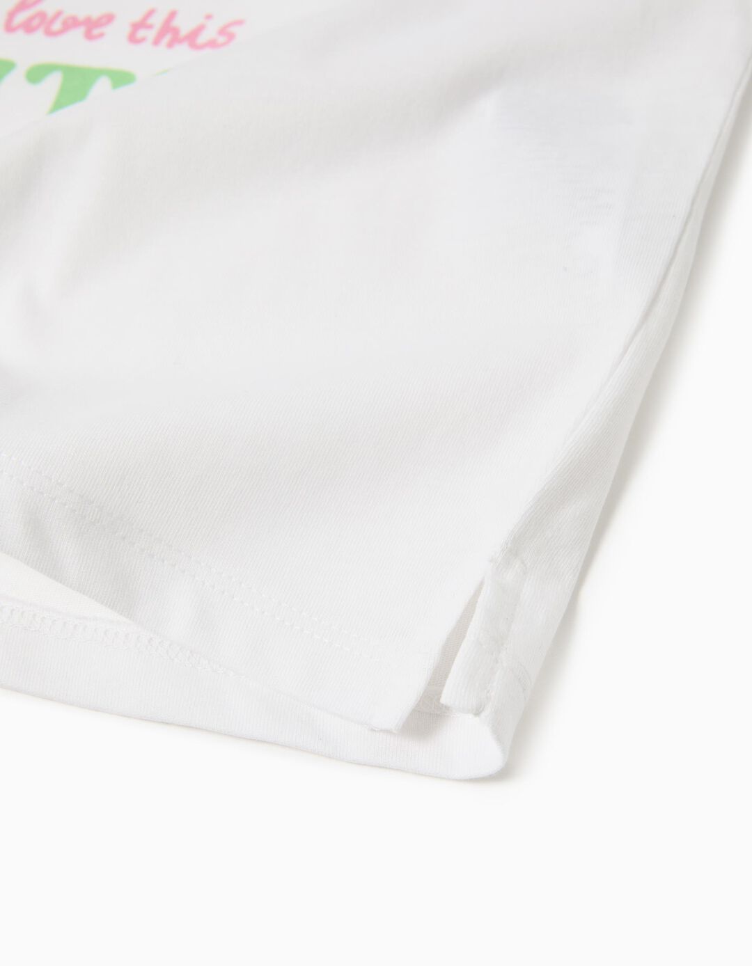 T-shirt Print, Menina, Branco
