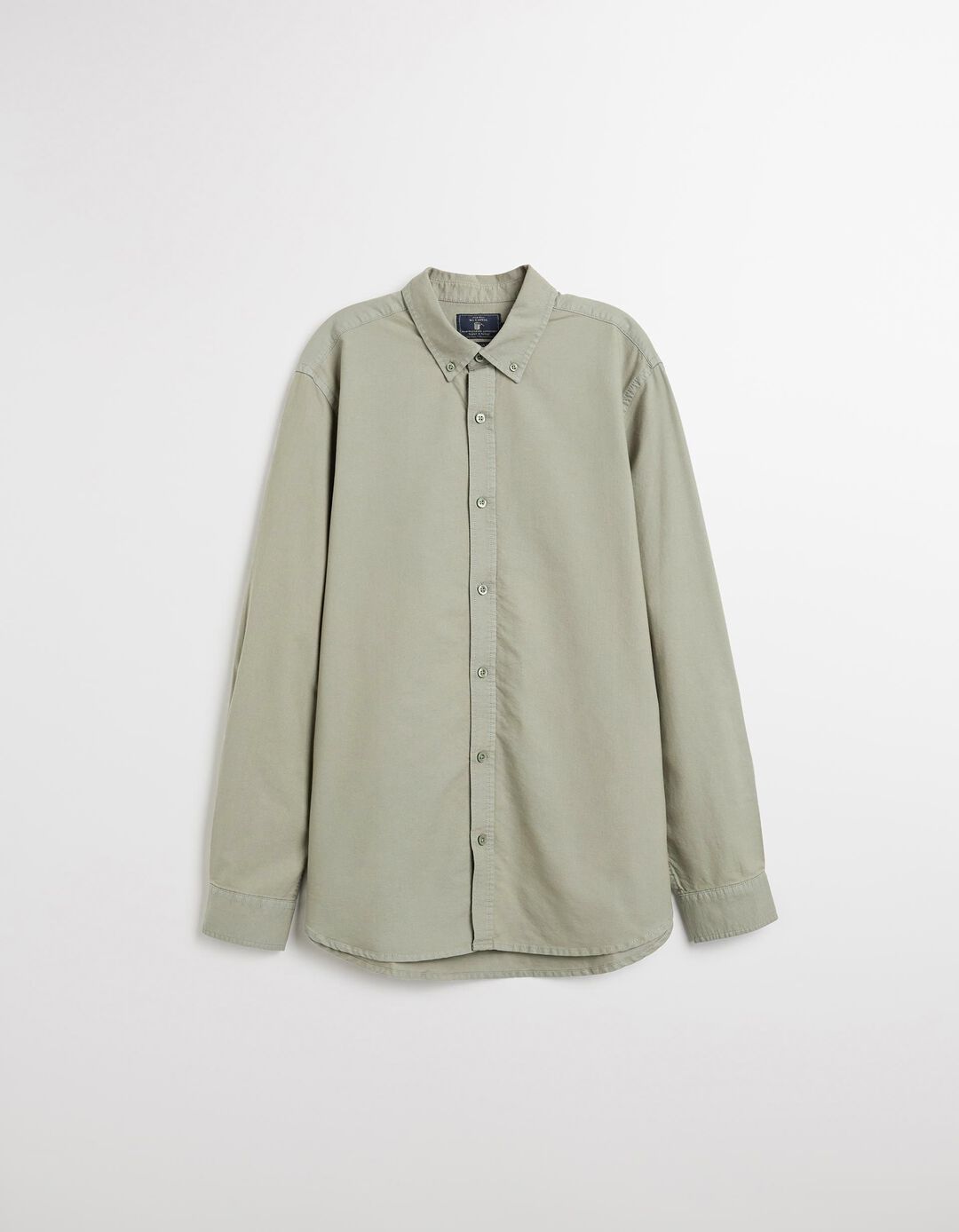 Camisa de Manga Comprida Oxford, Homem, Cinzento Claro