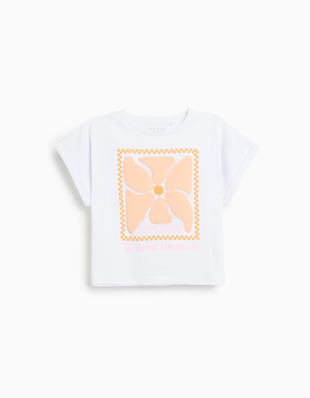 T-shirt Estampado, Menina, Bege Claro